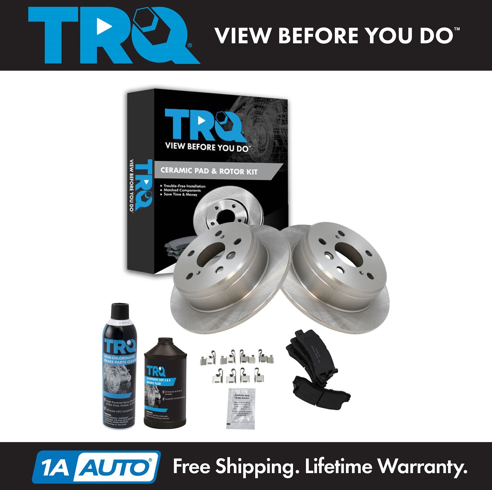 <b>Dot 3 & 4 Ceramic Brake Pad & Rotor Kit</b>