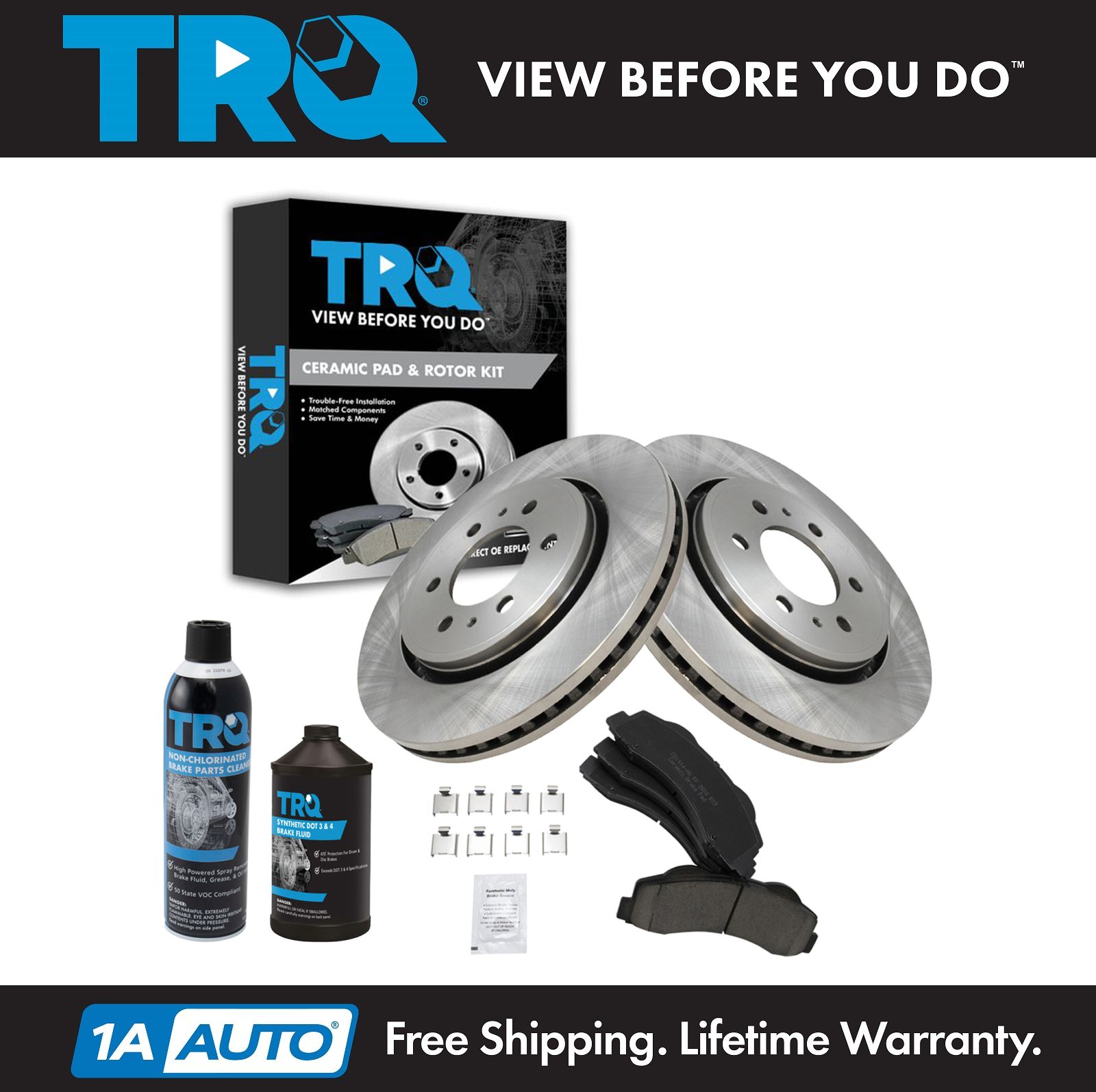 <b>Dot 3 & 4 Ceramic Brake Pad & Rotor Kit</b>