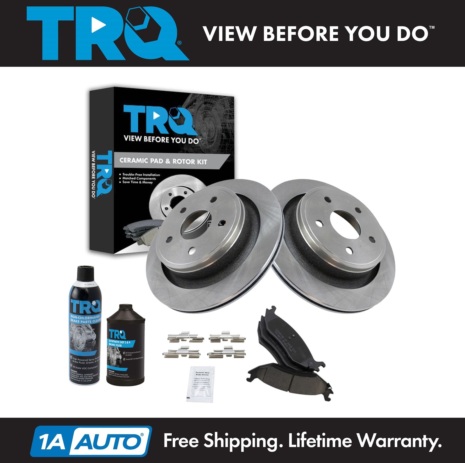 <b>Dot 3 & 4 Ceramic Brake Pad & Rotor Kit</b>