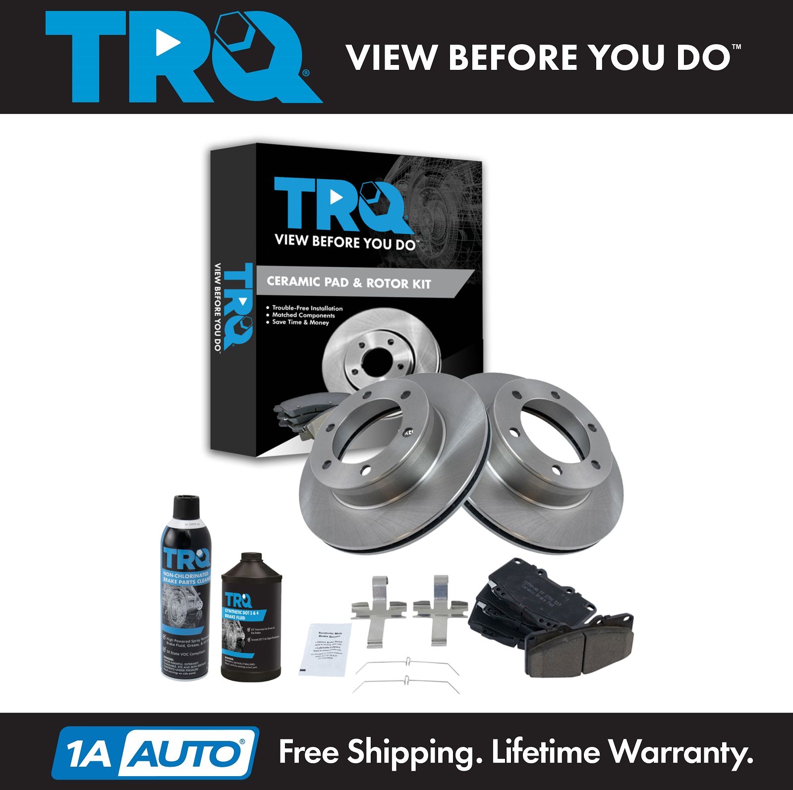 <b>Dot 3 & 4 Ceramic Brake Pad & Rotor Kit</b>