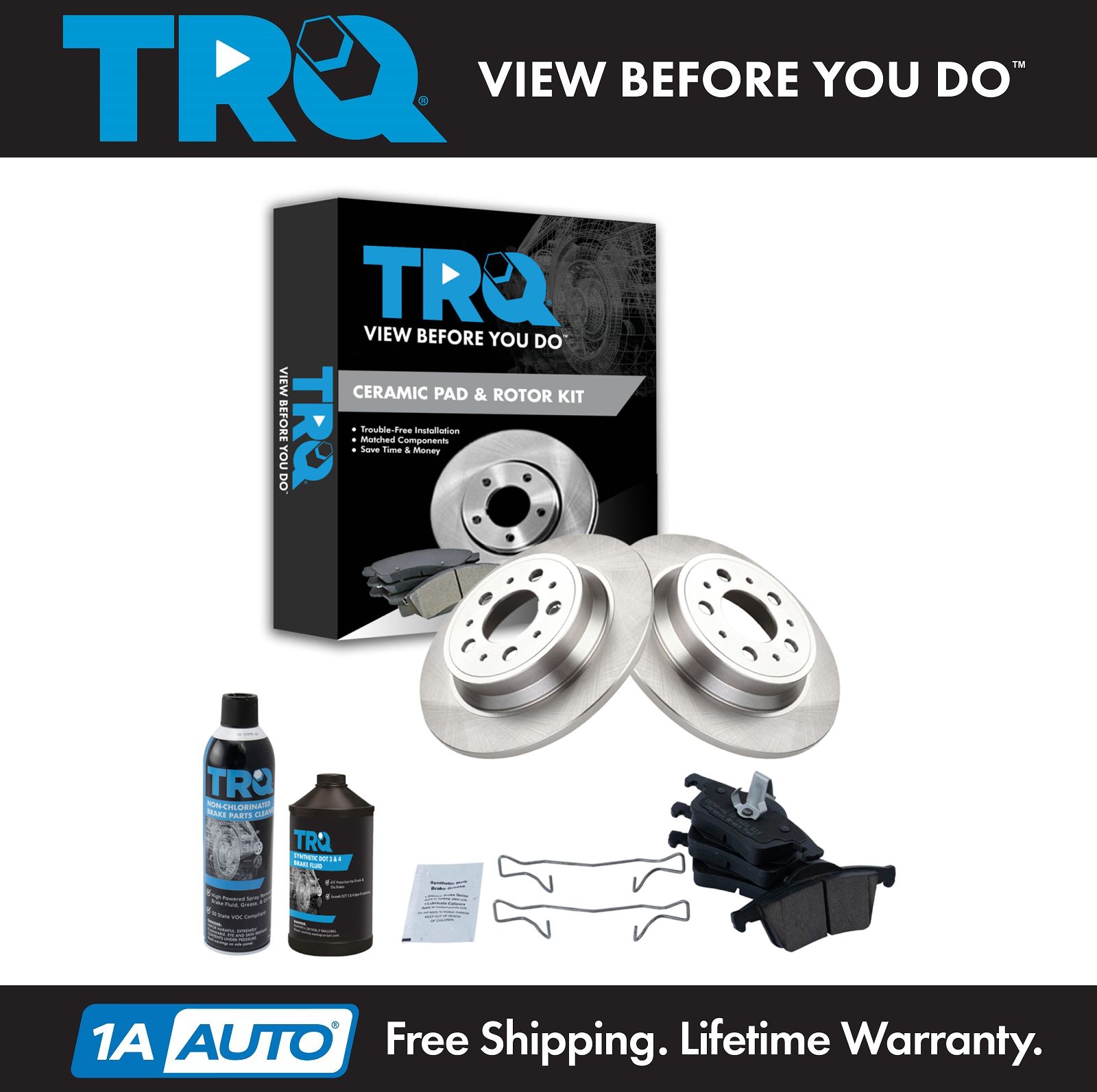 <b>Dot 3 & 4 Ceramic Brake Pad & Rotor Kit</b>