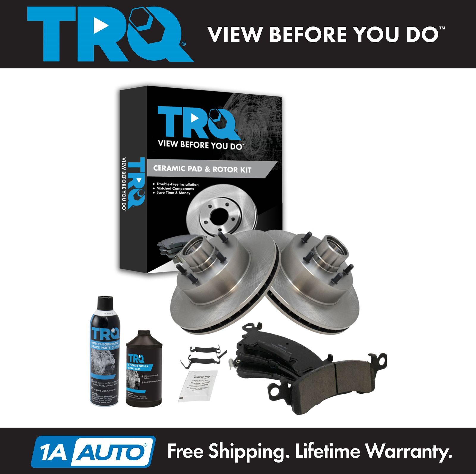 <b>Dot 3 & 4 Ceramic Brake Pad & Rotor Kit</b>