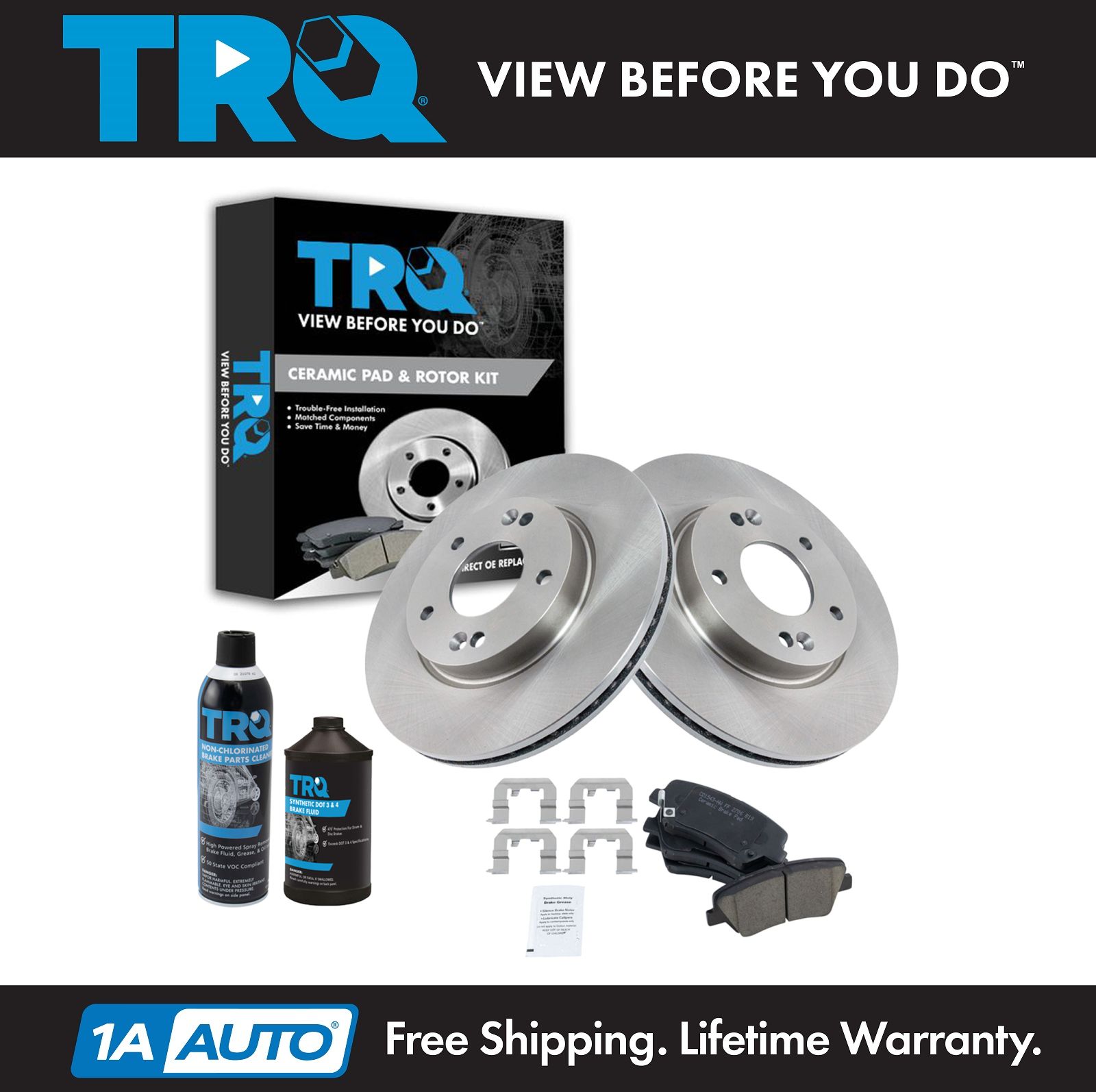 <b>Dot 3 & 4 Ceramic Brake Pad & Rotor Kit</b>