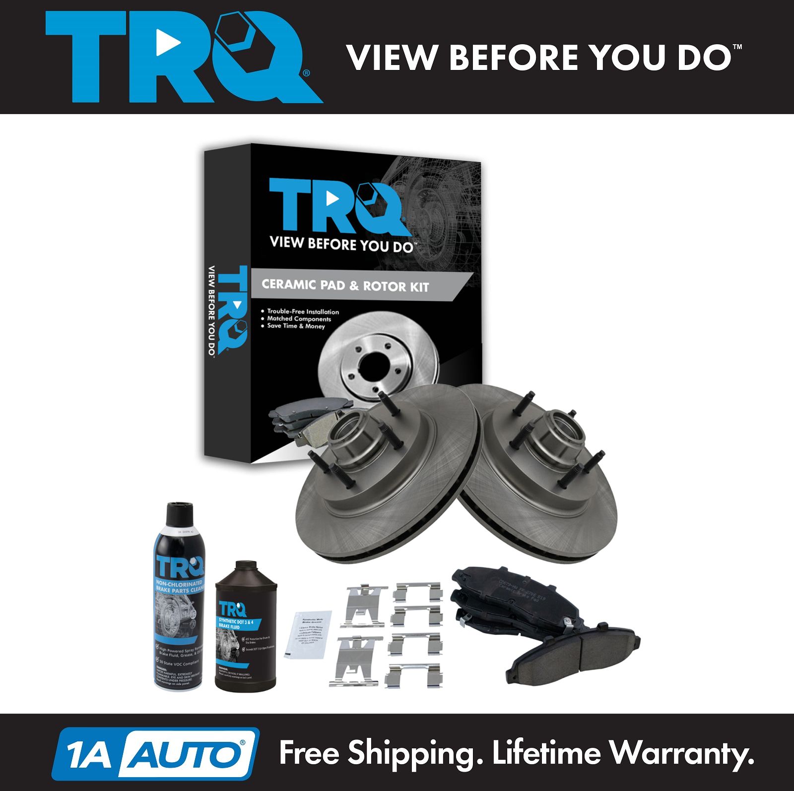 <b>Dot 3 & 4 Ceramic Brake Pad & Rotor Kit</b>