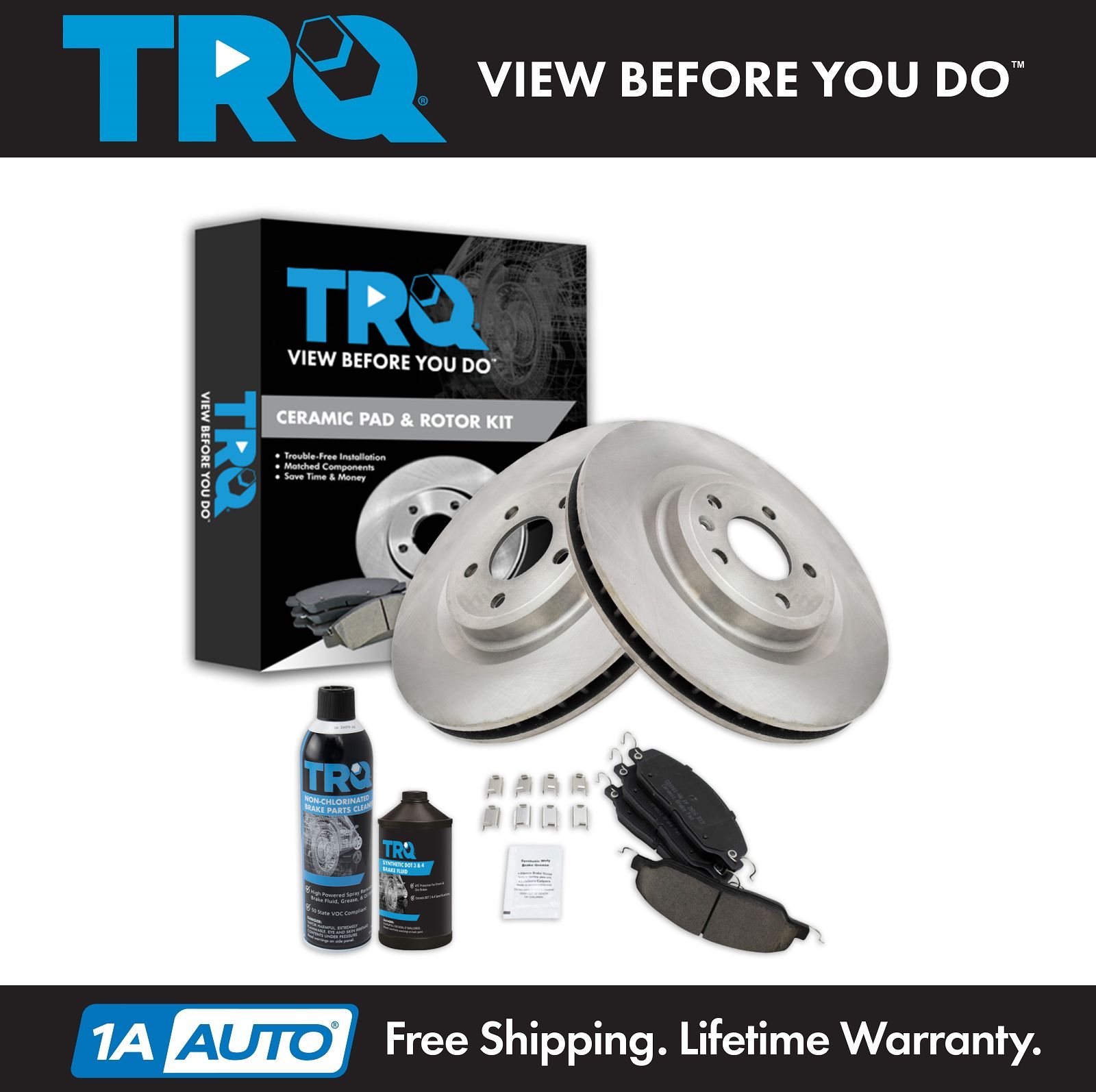 <b>Dot 3 & 4 Ceramic Brake Pad & Rotor Kit</b>