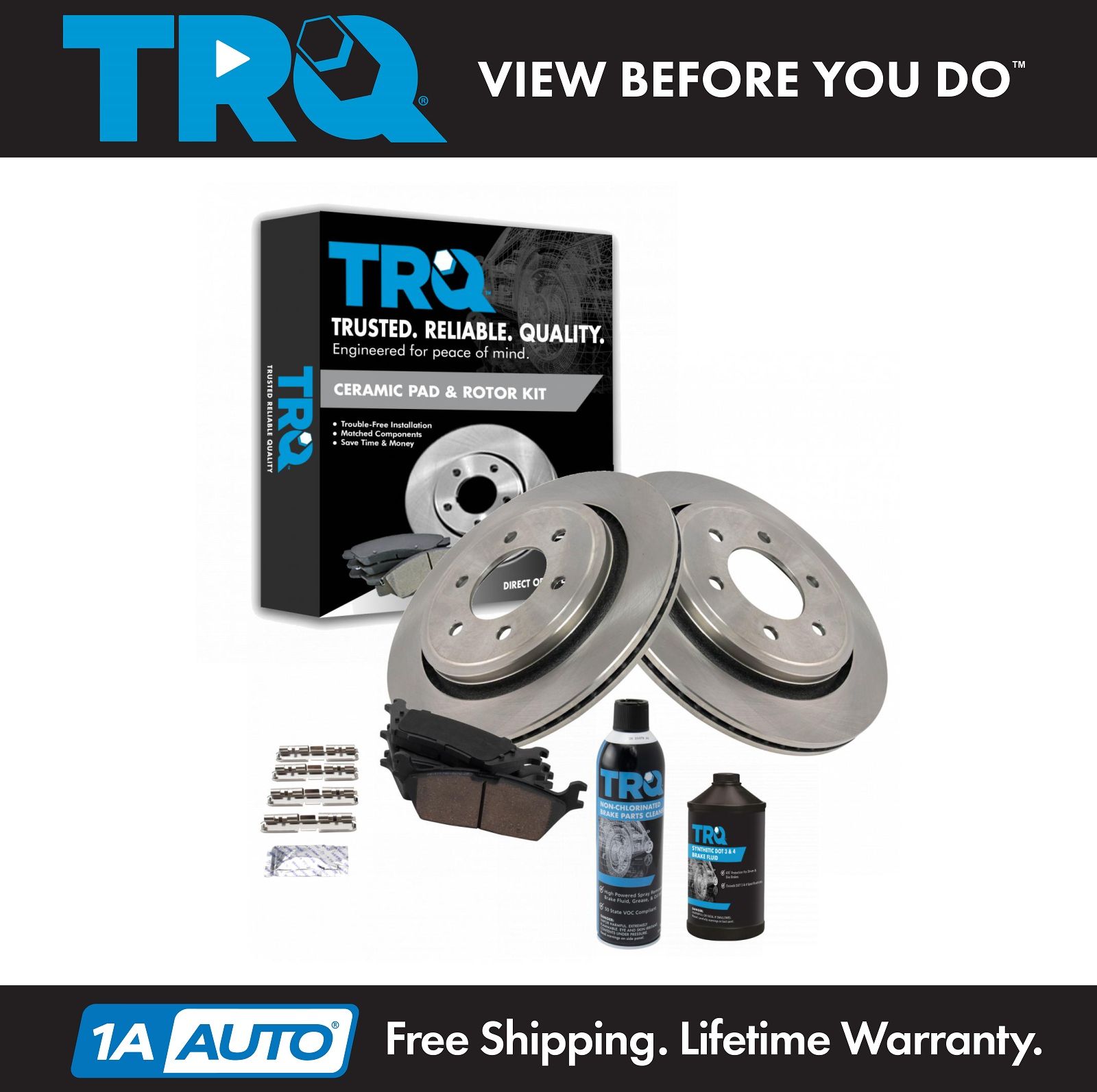 <b>Dot 3 & 4 Ceramic Brake Pad & Rotor Kit</b>