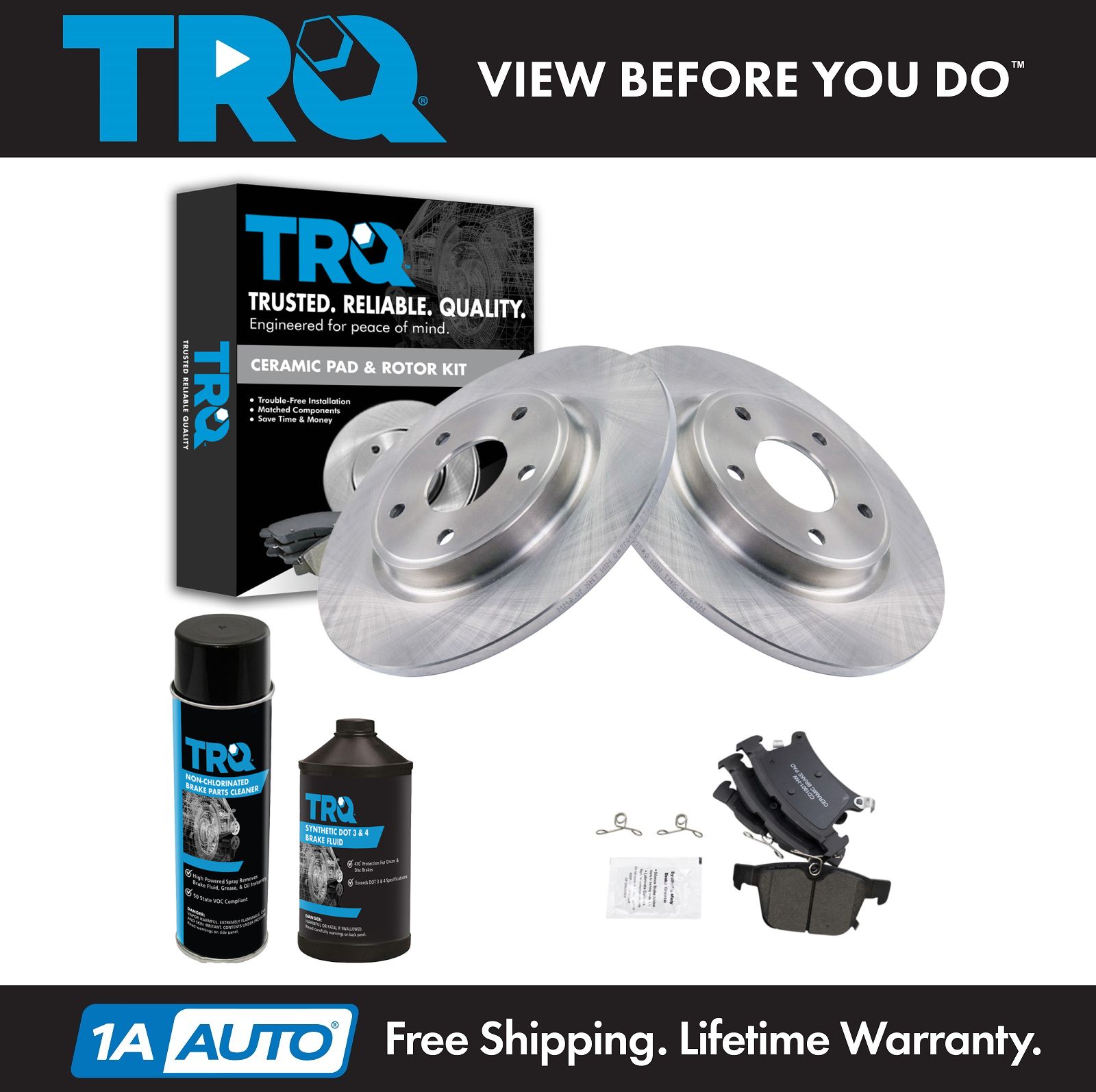 <b>Dot 3 & 4 Ceramic Brake Pad & Rotor Kit</b>
