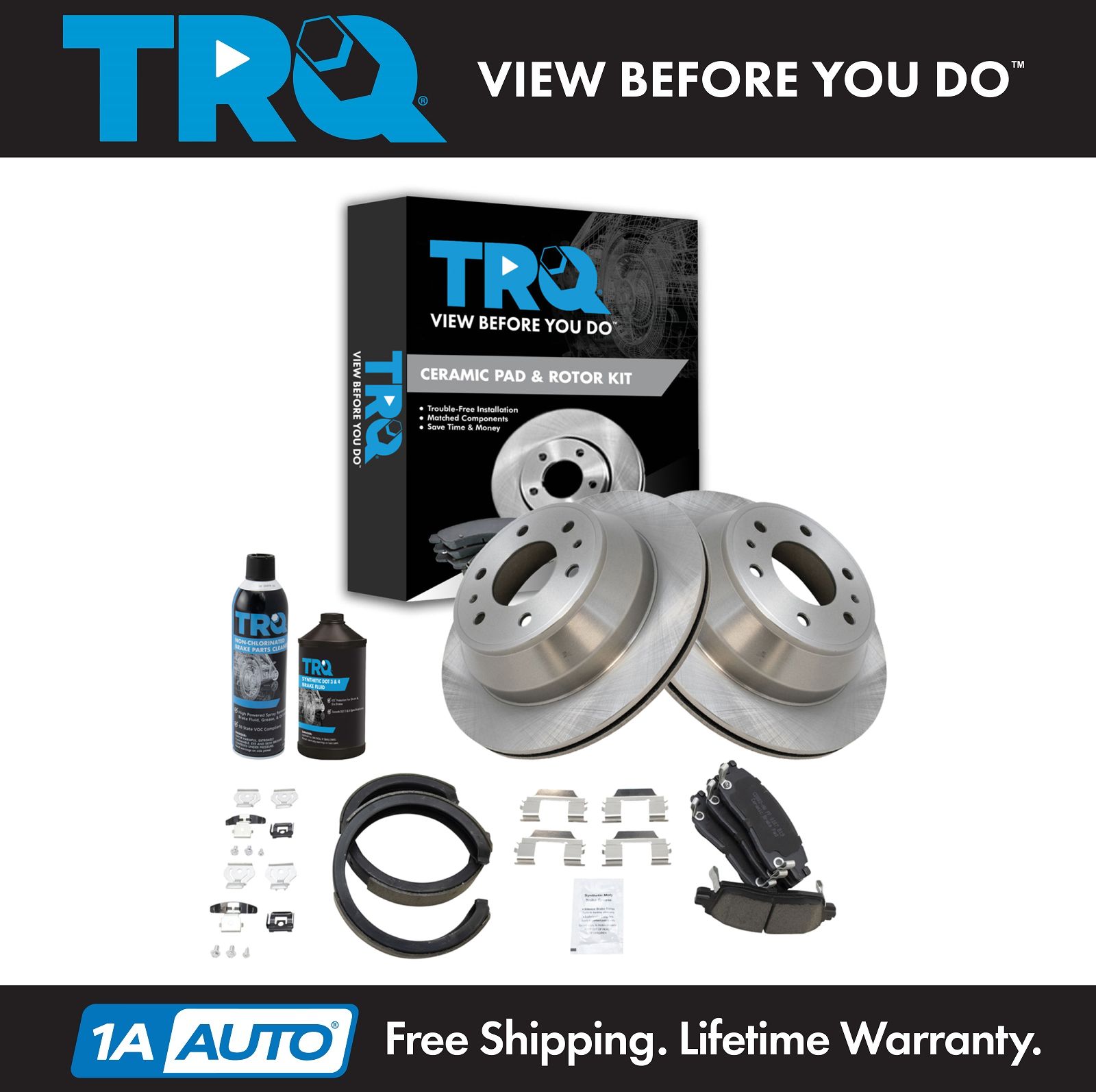 <b>Dot 3 & 4 Ceramic Brake Pad & Rotor Kit</b>