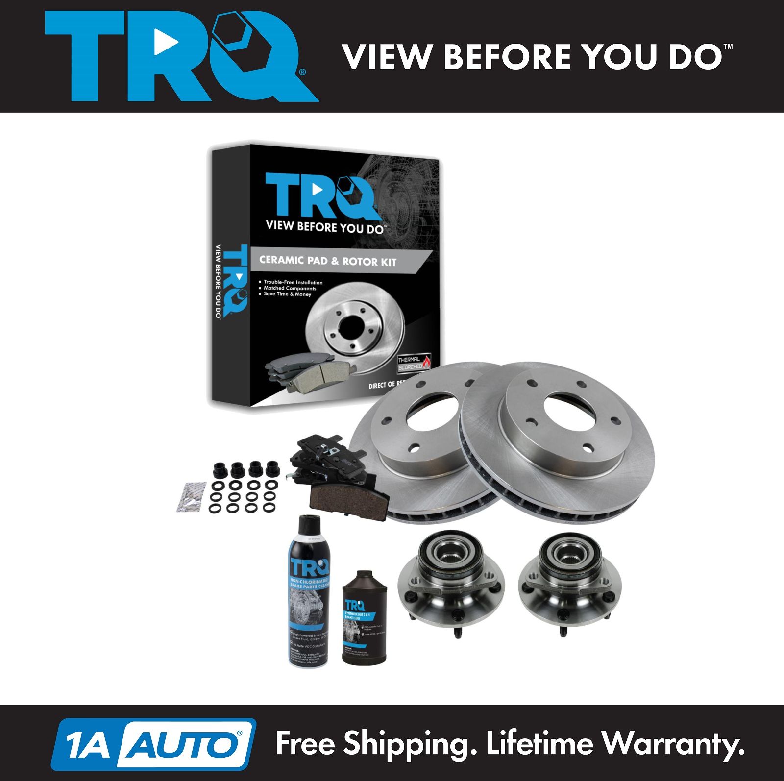 <b>Dot 3 & 4 Ceramic Brake Pad & Rotor Kit</b>