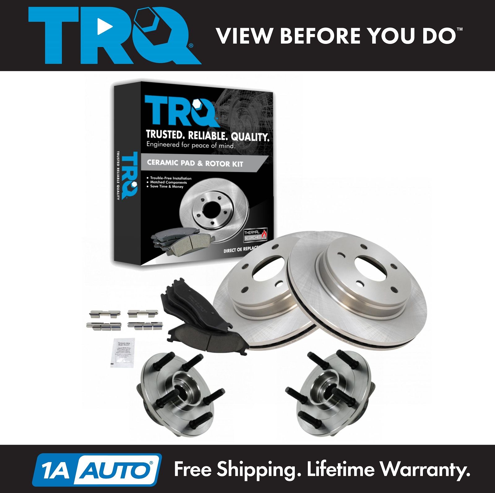 <b>Dot 3 & 4 Ceramic Brake Pad & Rotor Kit</b>