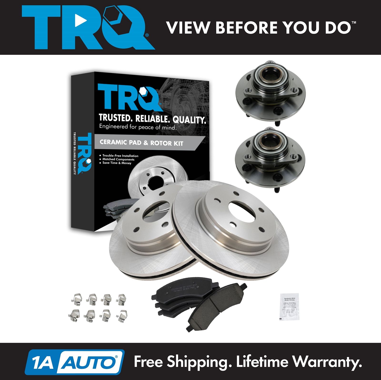<b>Dot 3 & 4 Ceramic Brake Pad & Rotor Kit</b>