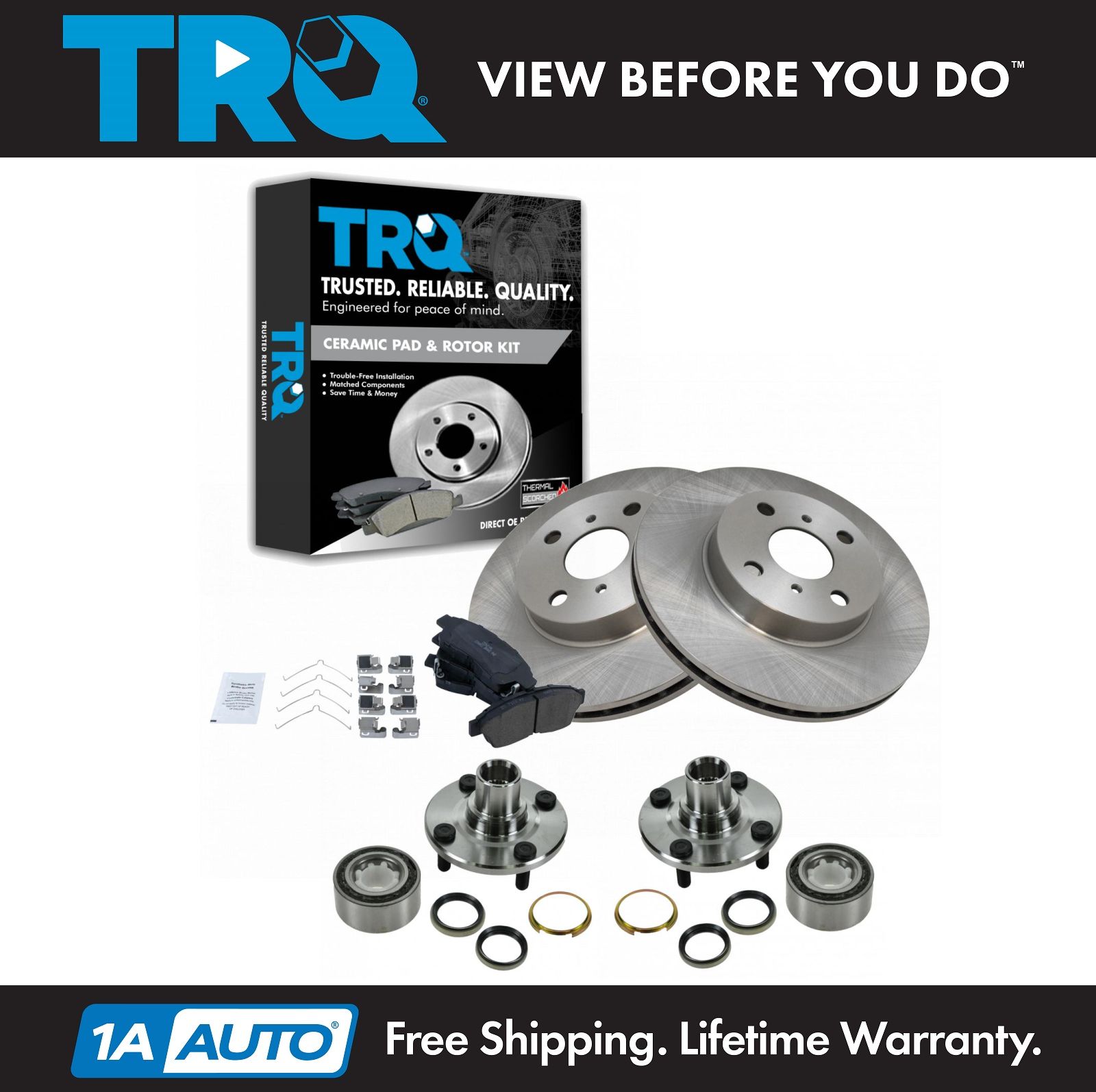 <b>Dot 3 & 4 Ceramic Brake Pad & Rotor Kit</b>