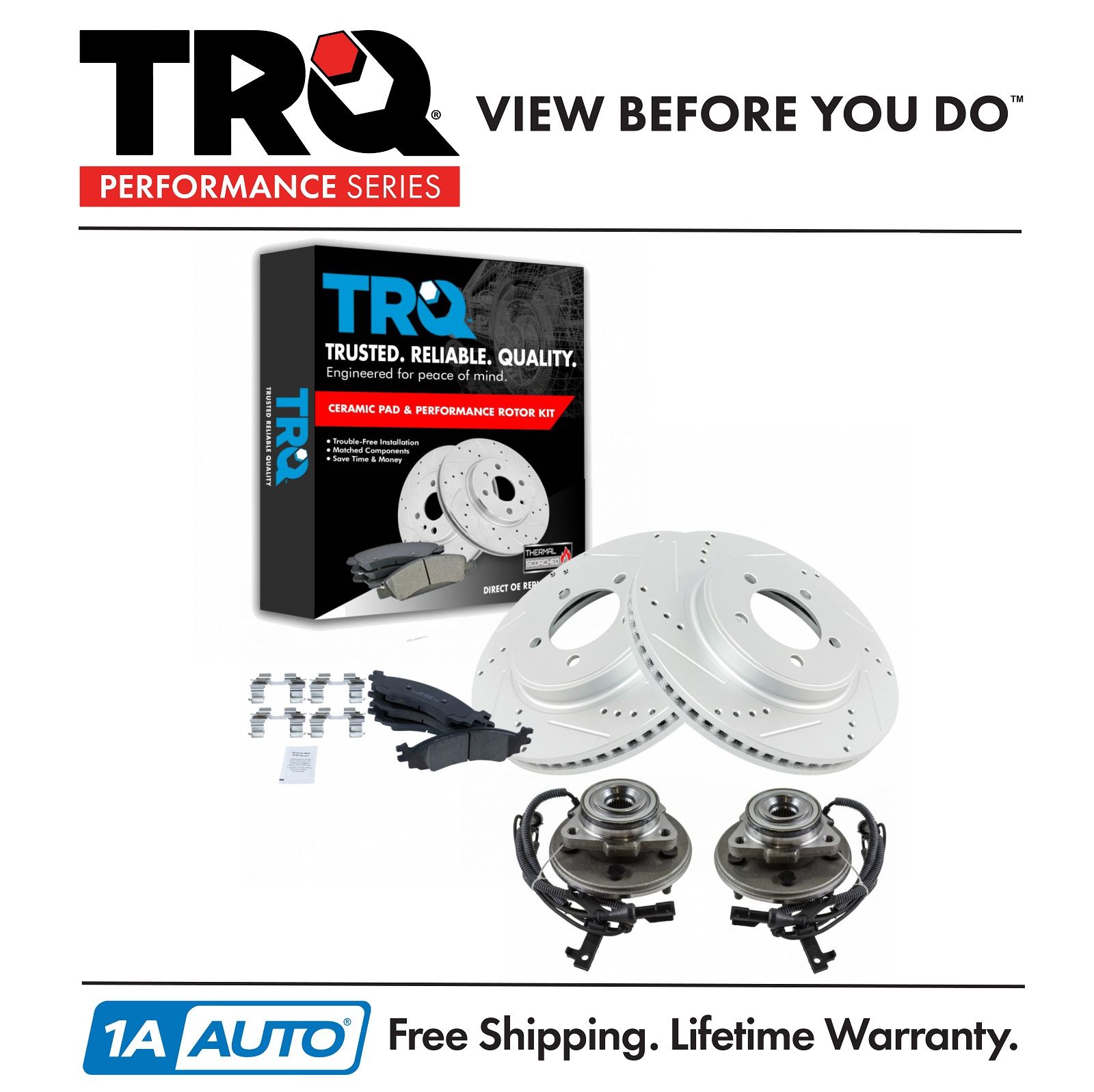 <b>Dot 3 & 4 Ceramic Performance Brake Pad & Rotor Kit</b>