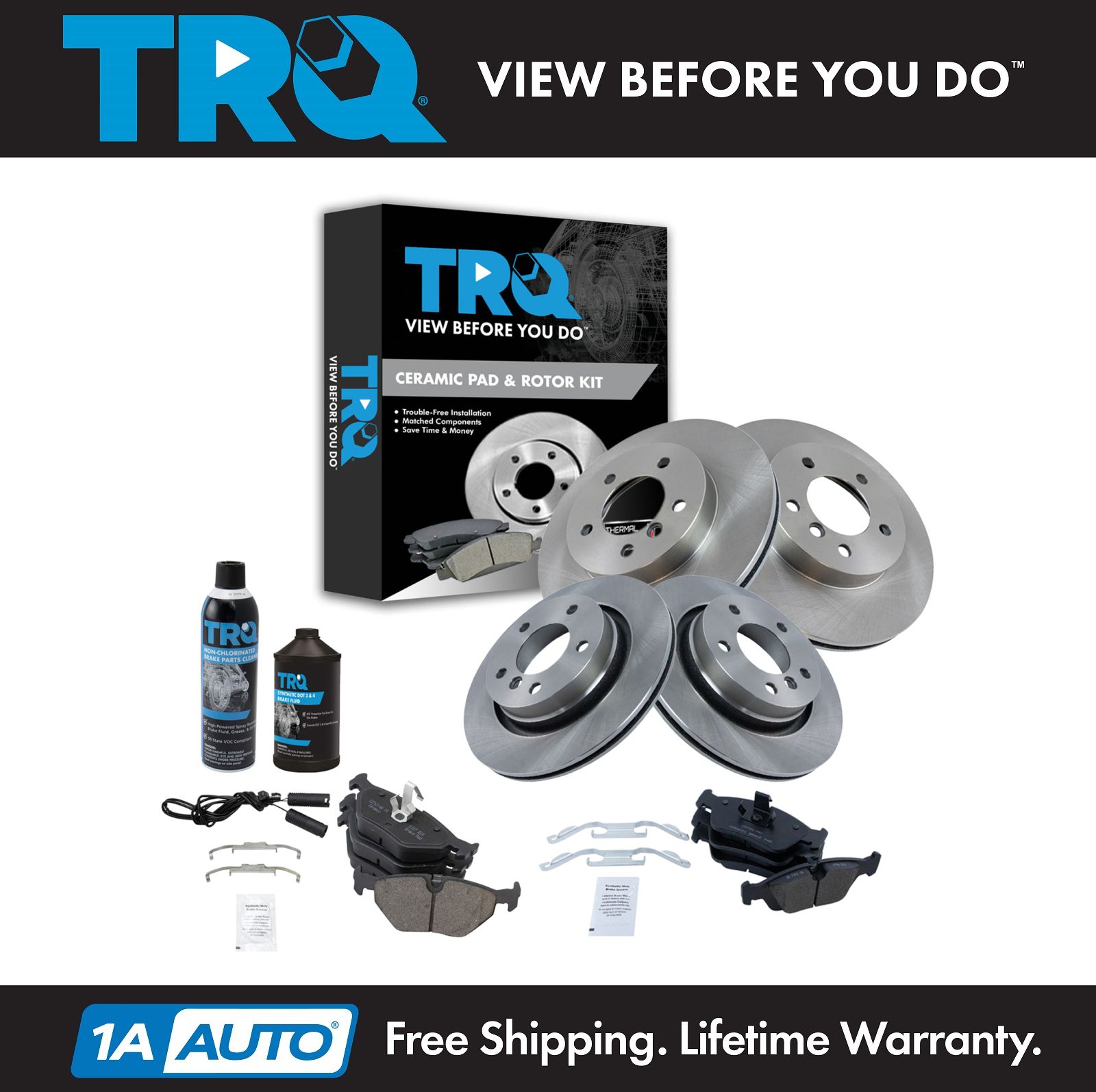 <b>Dot 3 & 4 Ceramic Brake Pad & Rotor Kit</b>