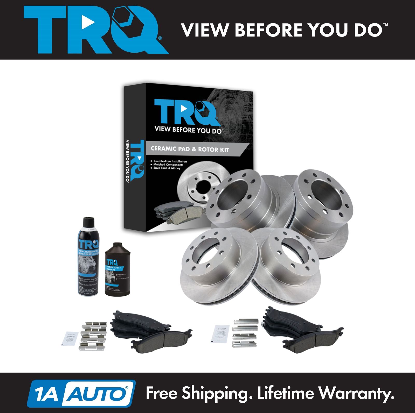 <b>Dot 3 & 4 Ceramic Brake Pad & Rotor Kit</b>