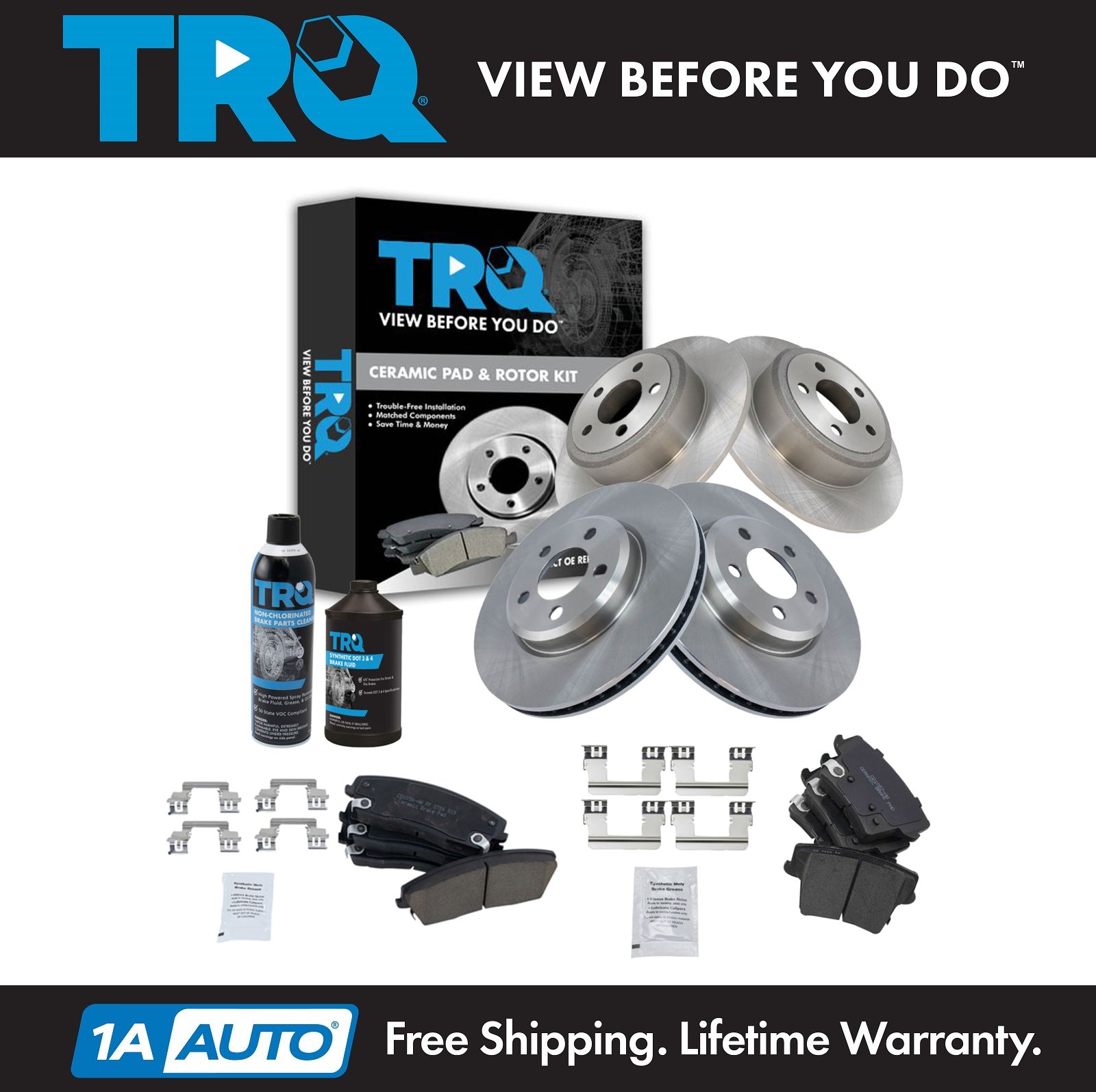 <b>Dot 3 & 4 Ceramic Brake Pad & Rotor Kit</b>