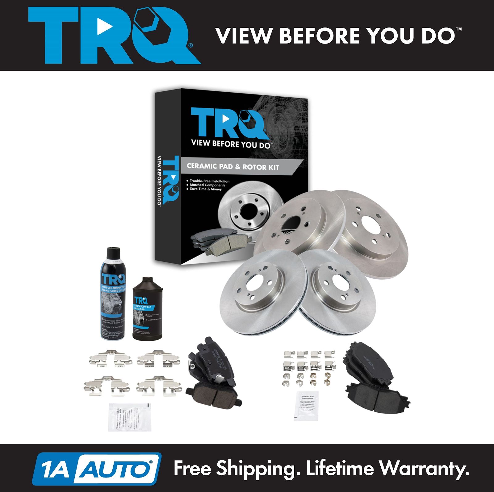 <b>Dot 3 & 4 Ceramic Brake Pad & Rotor Kit</b>