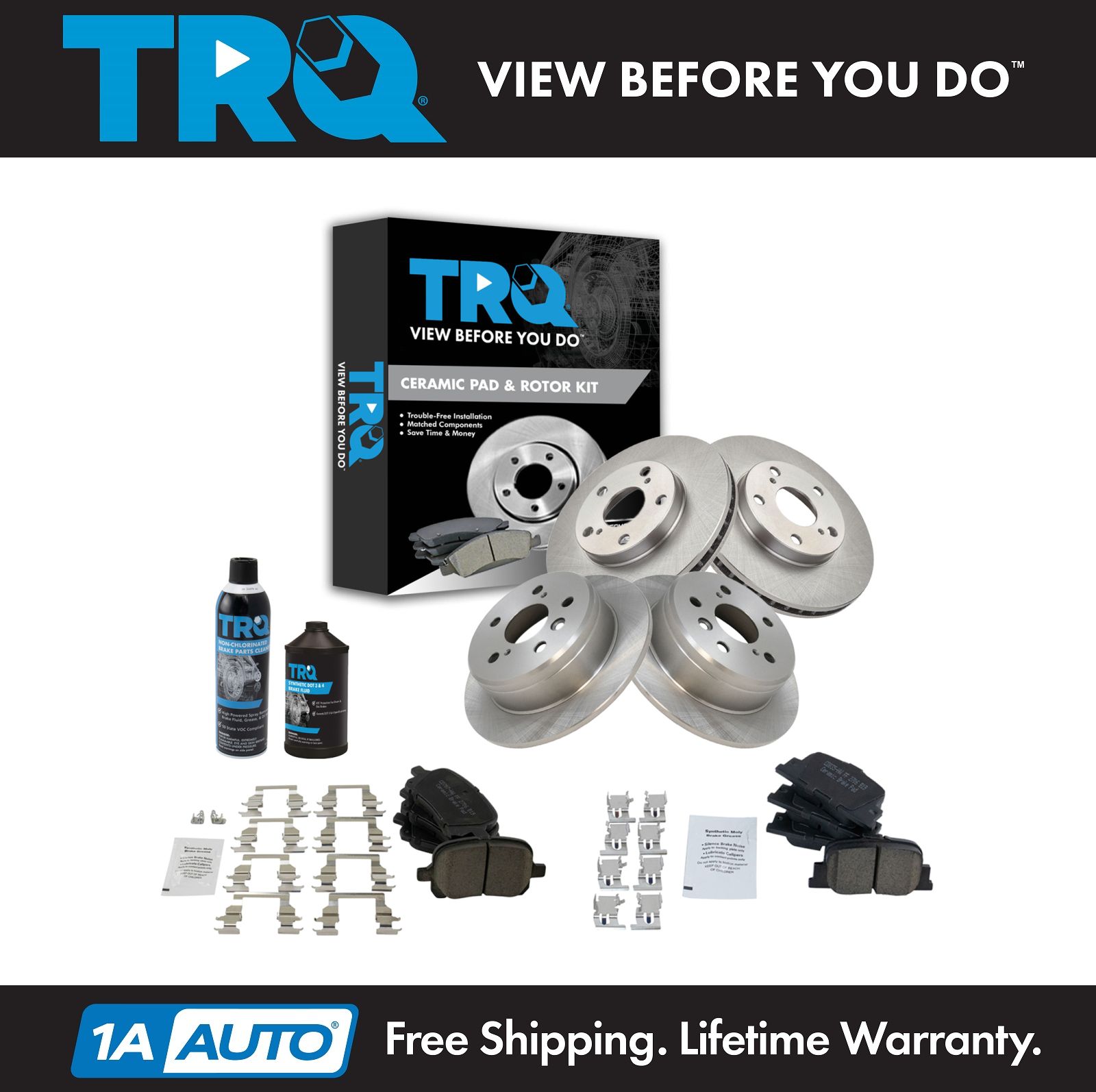 <b>Dot 3 & 4 Ceramic Brake Pad & Rotor Kit</b>