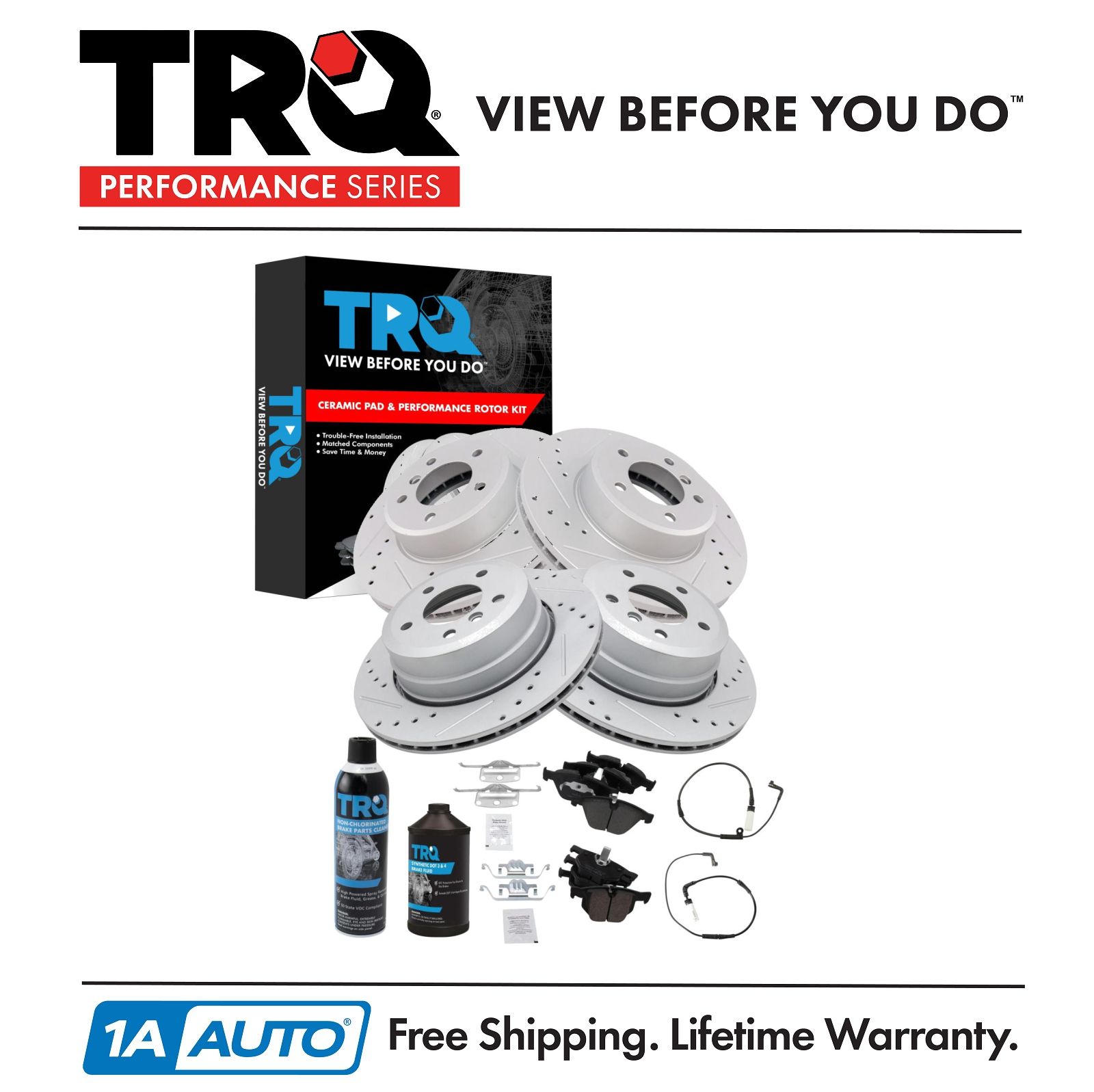 <b>Dot 3 & 4 Ceramic Performance Brake Pad & Rotor Kit</b>