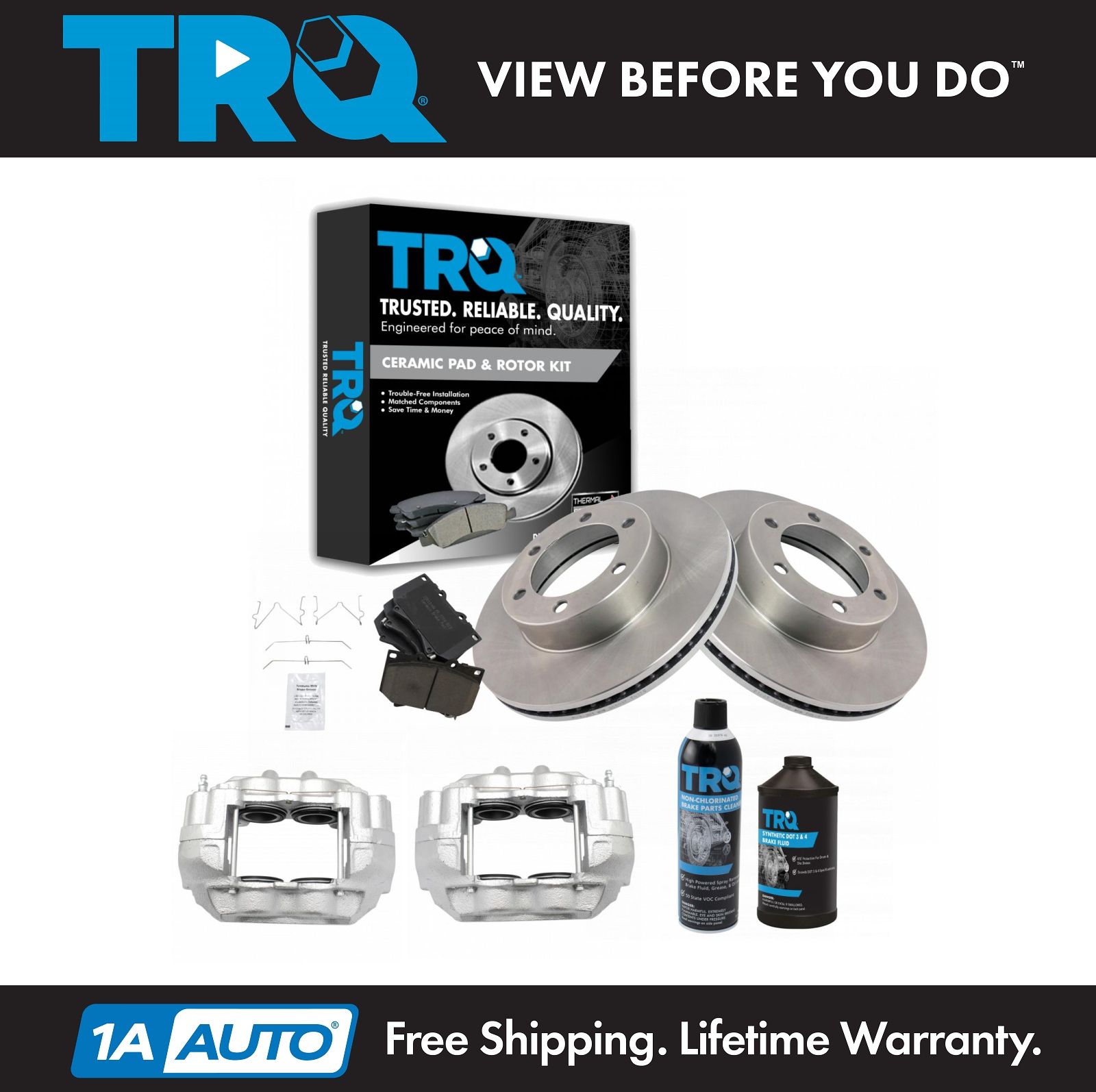 <b>Dot 3 & 4 Ceramic Brake Pad & Rotor Kit</b>