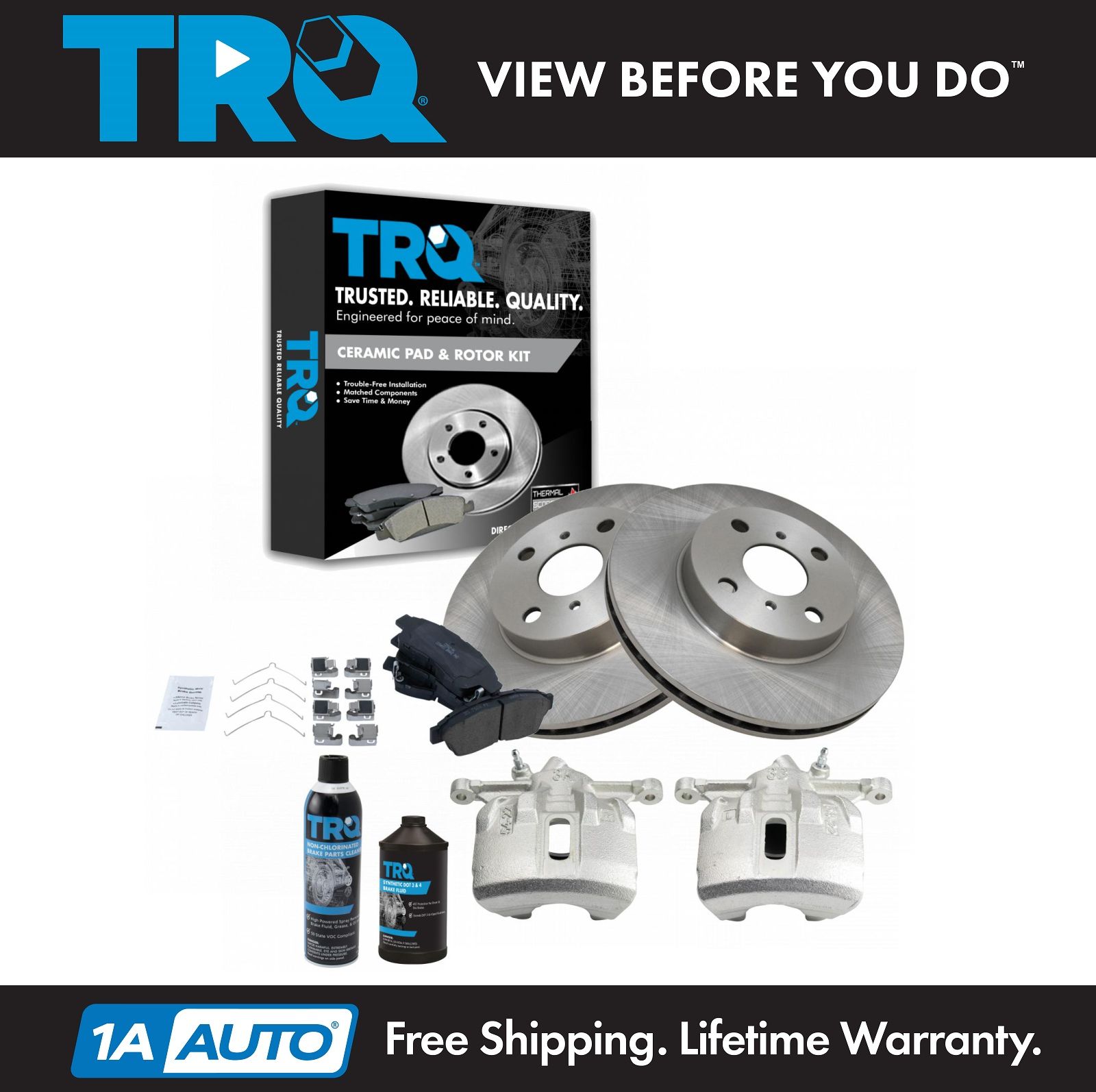 <b>Dot 3 & 4 Ceramic Brake Pad & Rotor Kit</b>