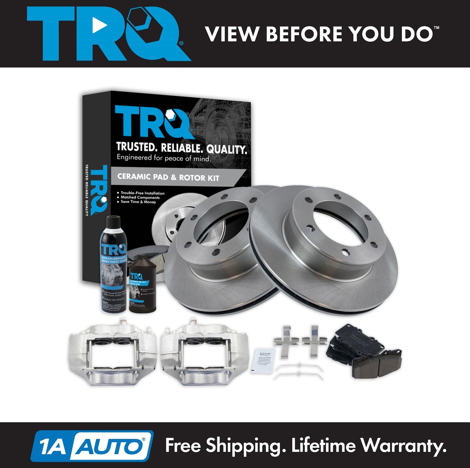 <b>Dot 3 & 4 Ceramic Brake Pad & Rotor Kit</b>