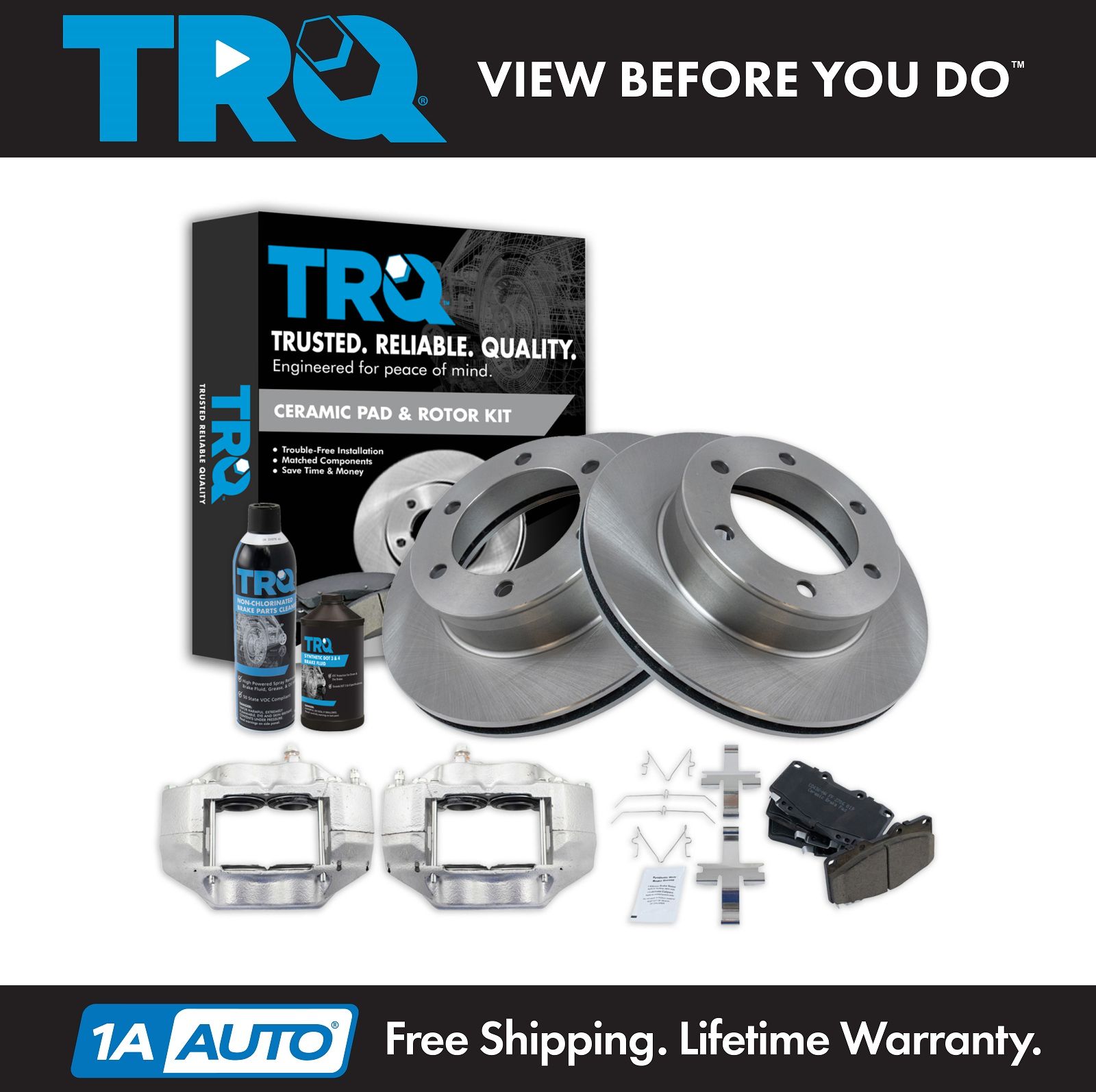 <b>Dot 3 & 4 Ceramic Brake Pad & Rotor Kit</b>