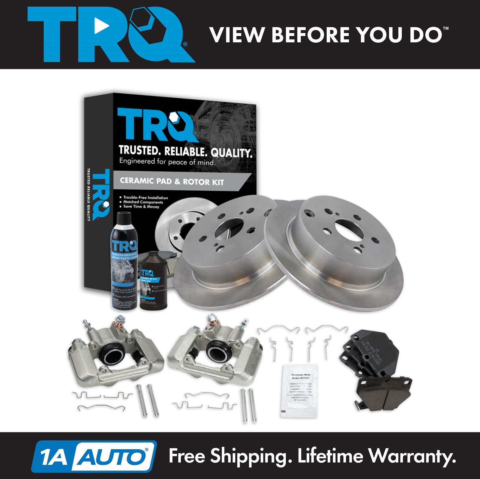 <b>Dot 3 & 4 Ceramic Brake Pad & Rotor Kit</b>