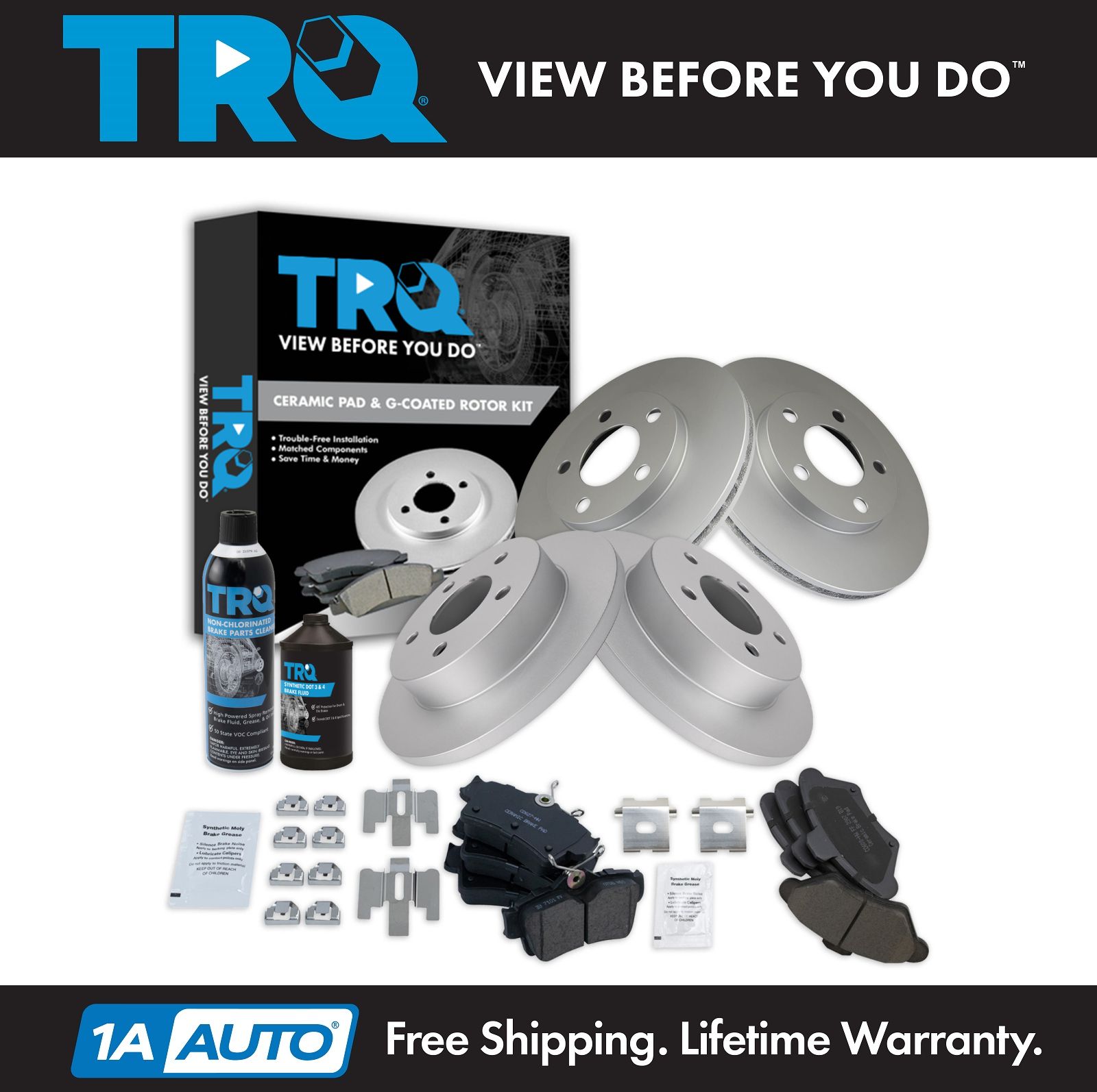 <b>Dot 3 & 4 Ceramic Brake Pad & Rotor Kit</b>