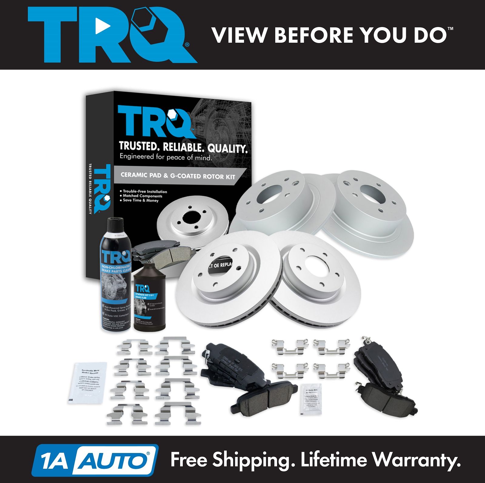 <b>Dot 3 & 4 Ceramic Brake Pad & Rotor Kit</b>