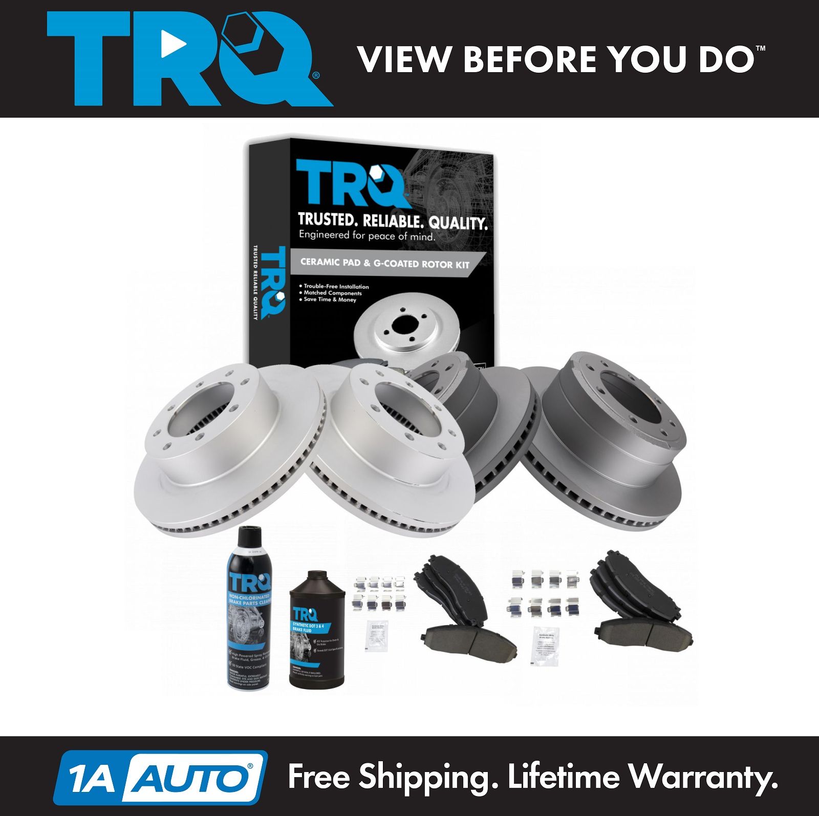 <b>Dot 3 & 4 Ceramic Brake Pad & Rotor Kit</b>