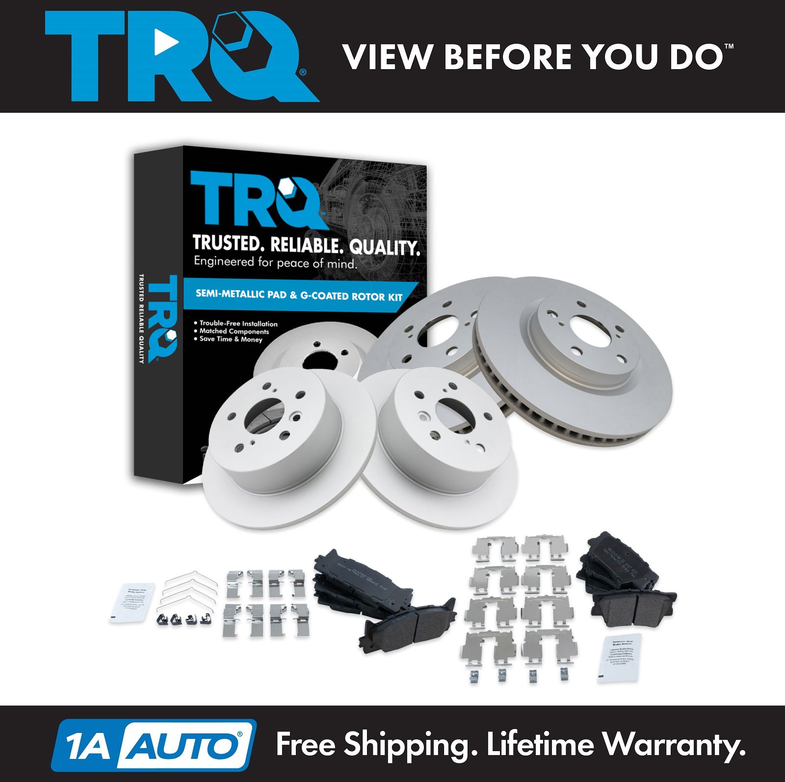 <b>Semi-Metallic Brake Pad & Rotor Kit</b>