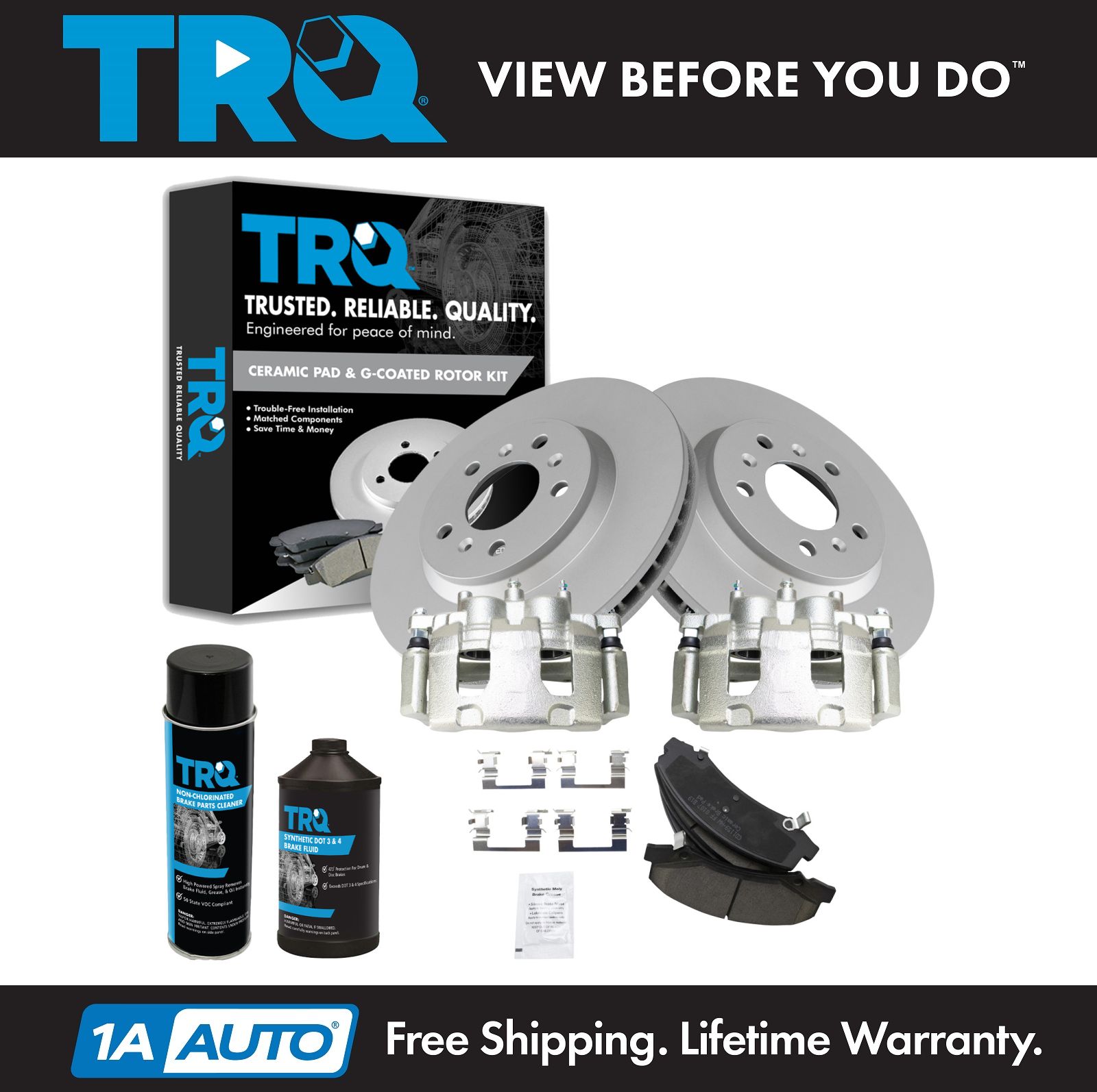 <b>Dot 3 & 4 Ceramic Brake Pad & Rotor Kit</b>