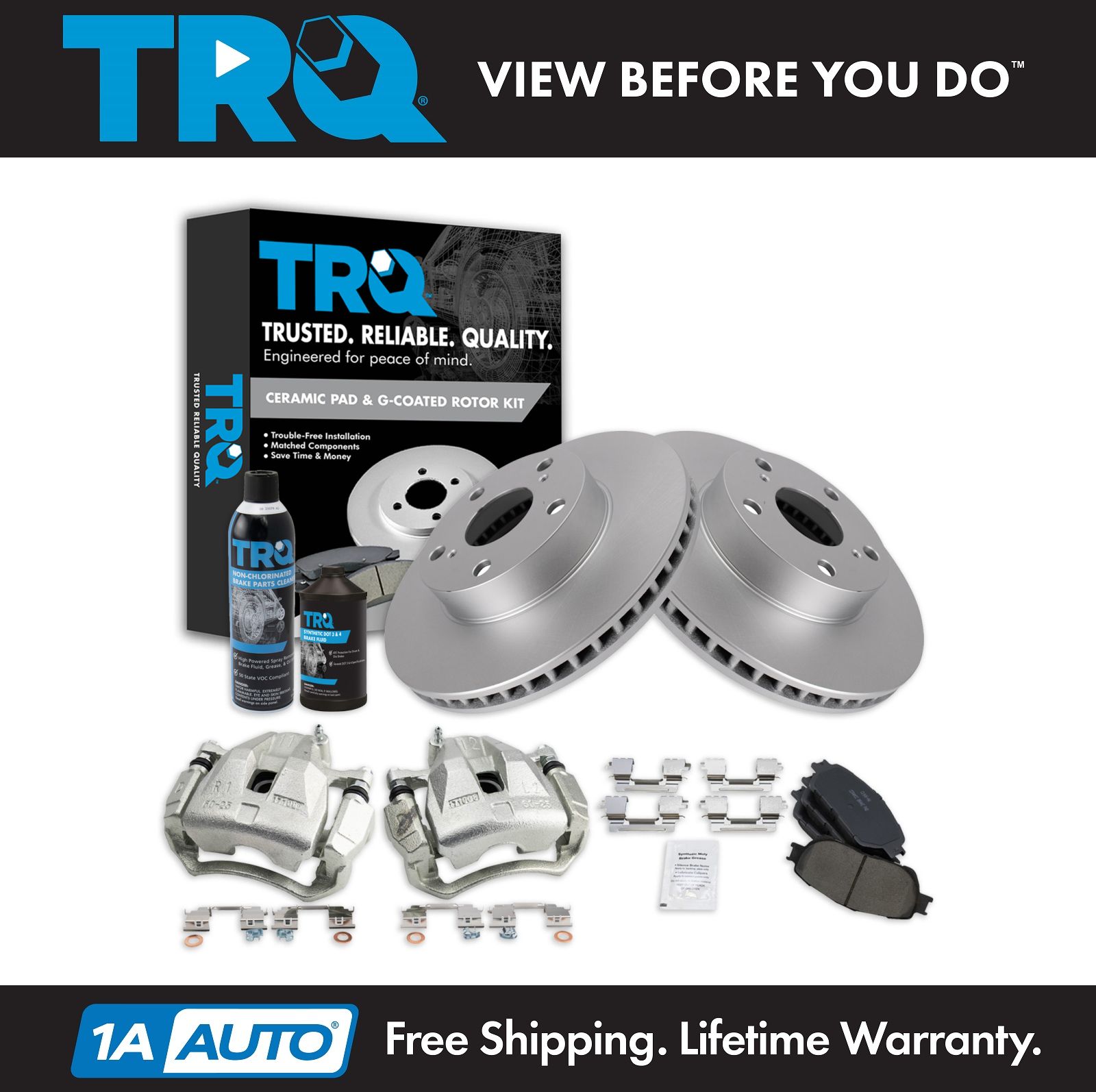 <b>Dot 3 & 4 Ceramic Brake Pad & Rotor Kit</b>