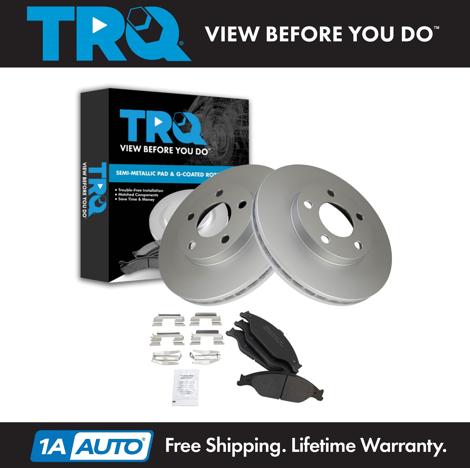 <b>Semi-Metallic Brake Pad & Rotor Kit</b>