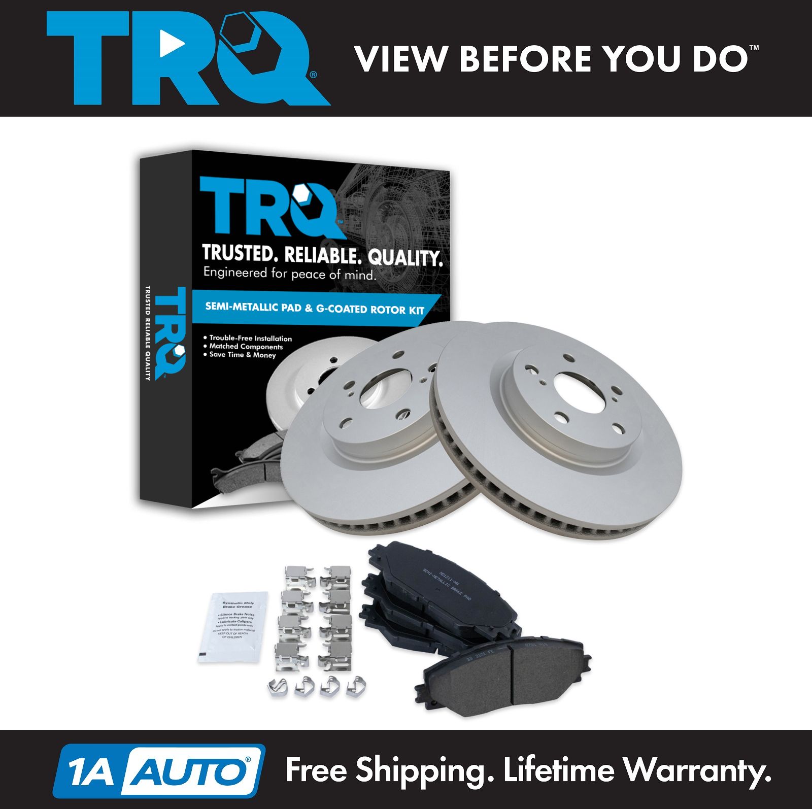 <b>Semi-Metallic Brake Pad & Rotor Kit</b>