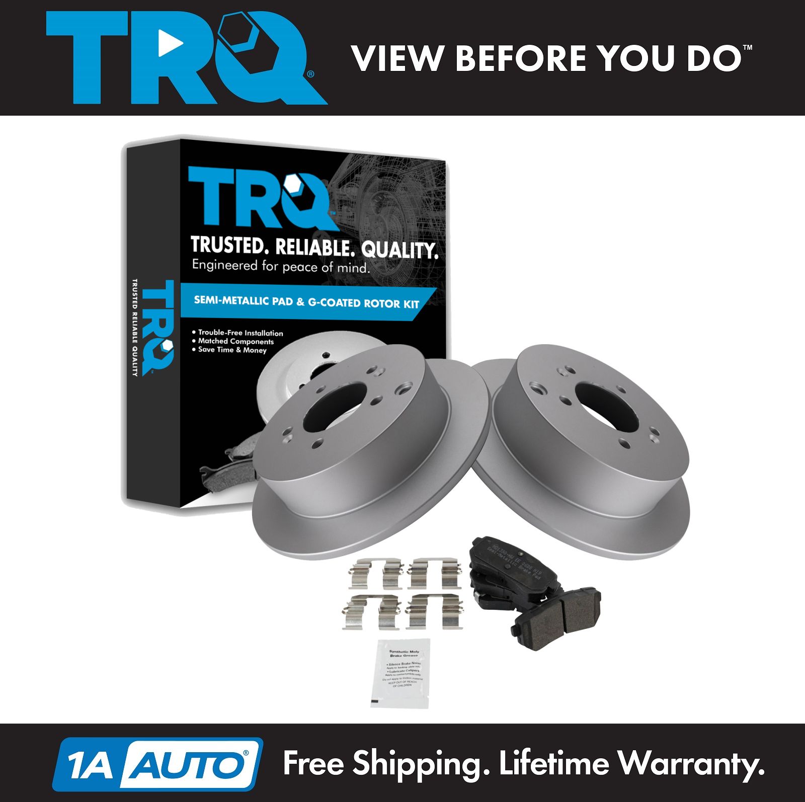 <b>Semi-Metallic Brake Pad & Rotor Kit</b>