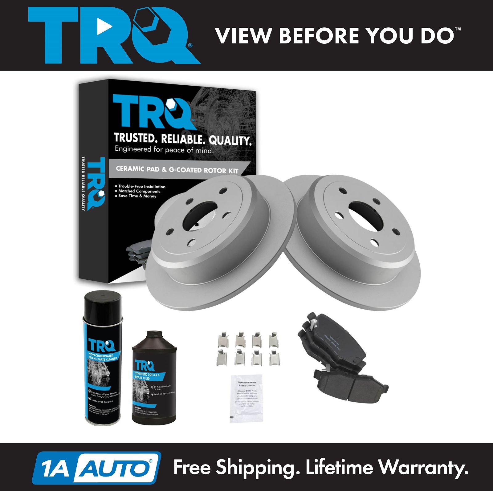 <b>Dot 3 & 4 Ceramic Brake Pad & Rotor Kit</b>