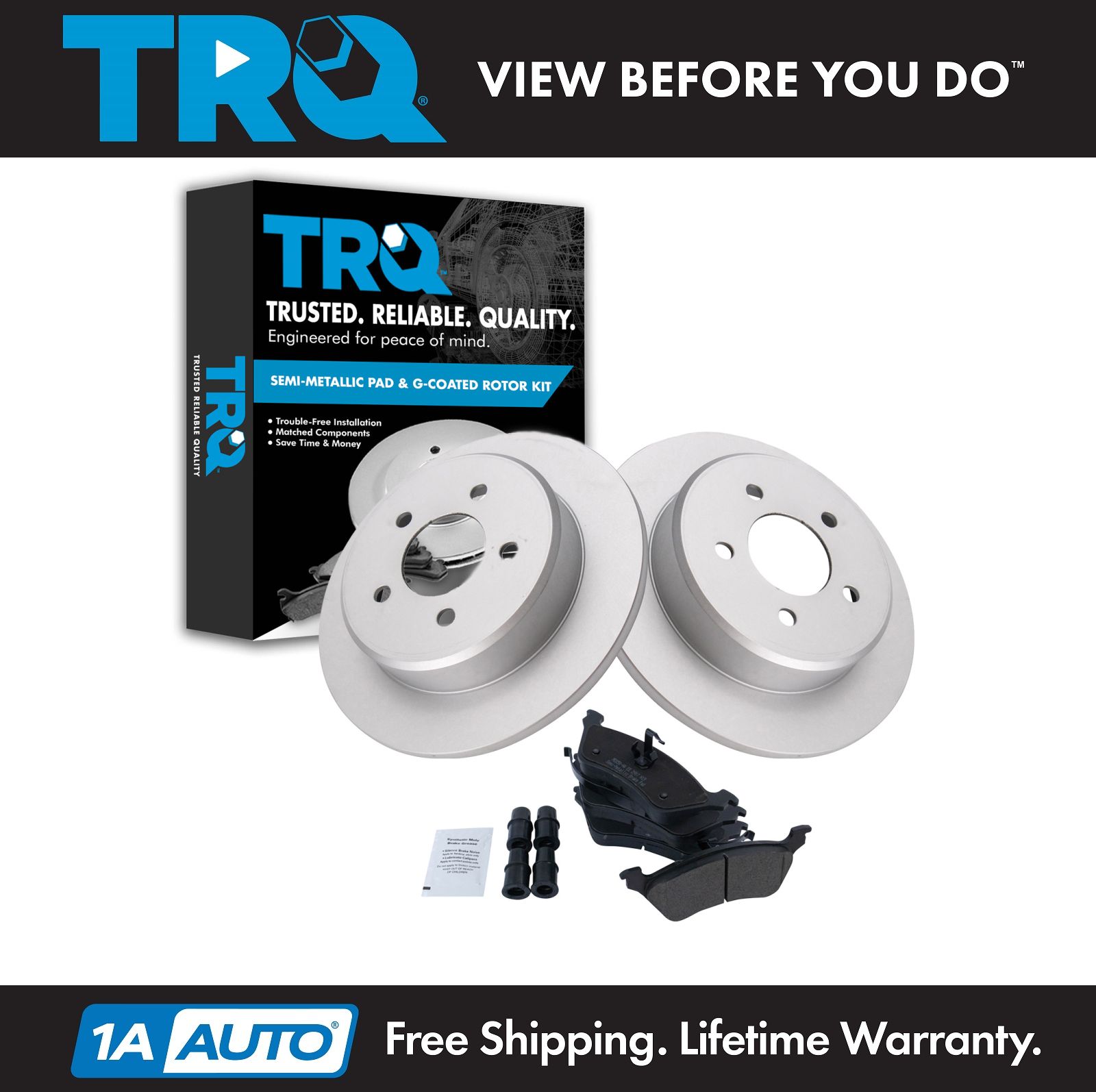 <b>Semi-Metallic Brake Pad & Rotor Kit</b>