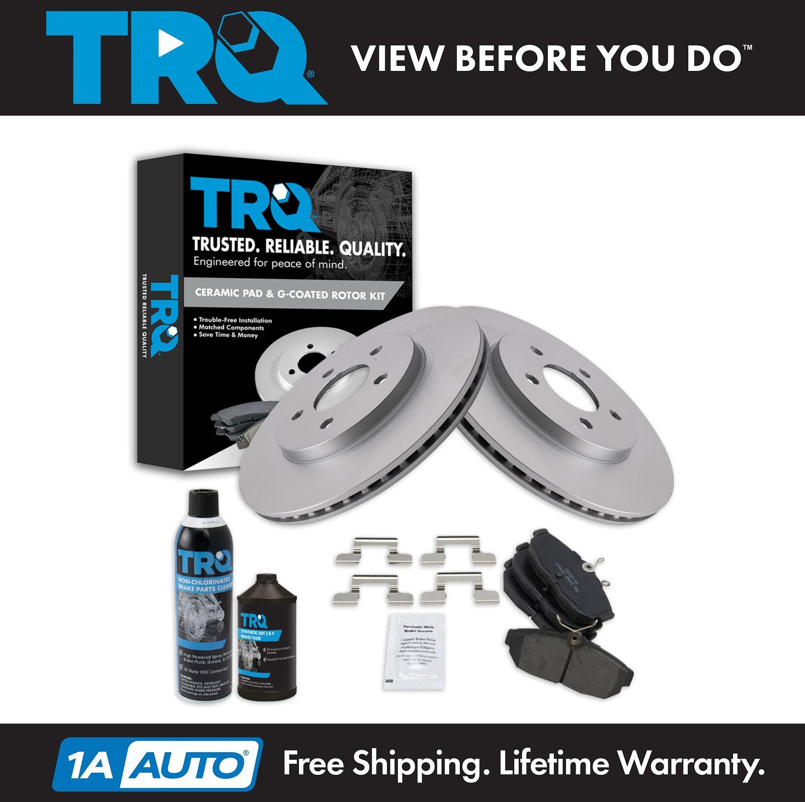 <b>Dot 3 & 4 Ceramic Brake Pad & Rotor Kit</b>