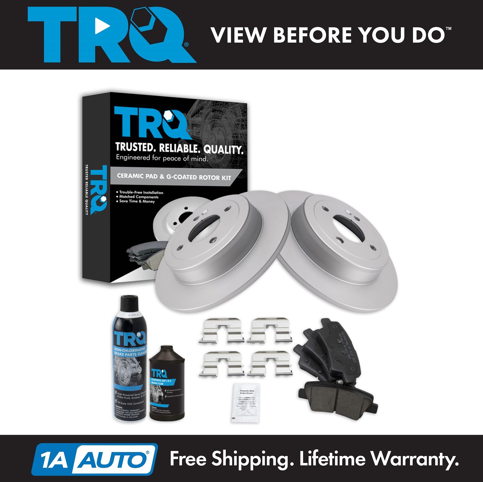 <b>Dot 3 & 4 Ceramic Brake Pad & Rotor Kit</b>