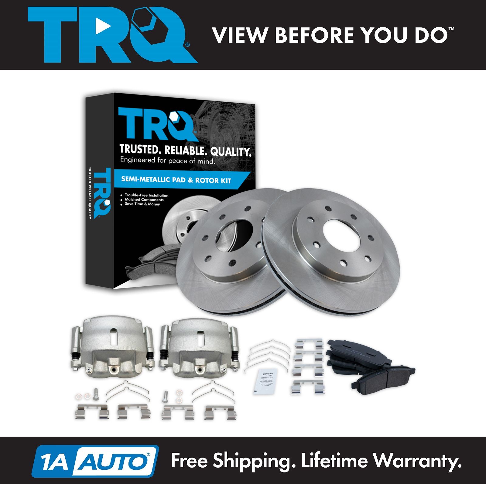 <b>Semi-Metallic Brake Pad & Rotor Kit</b>