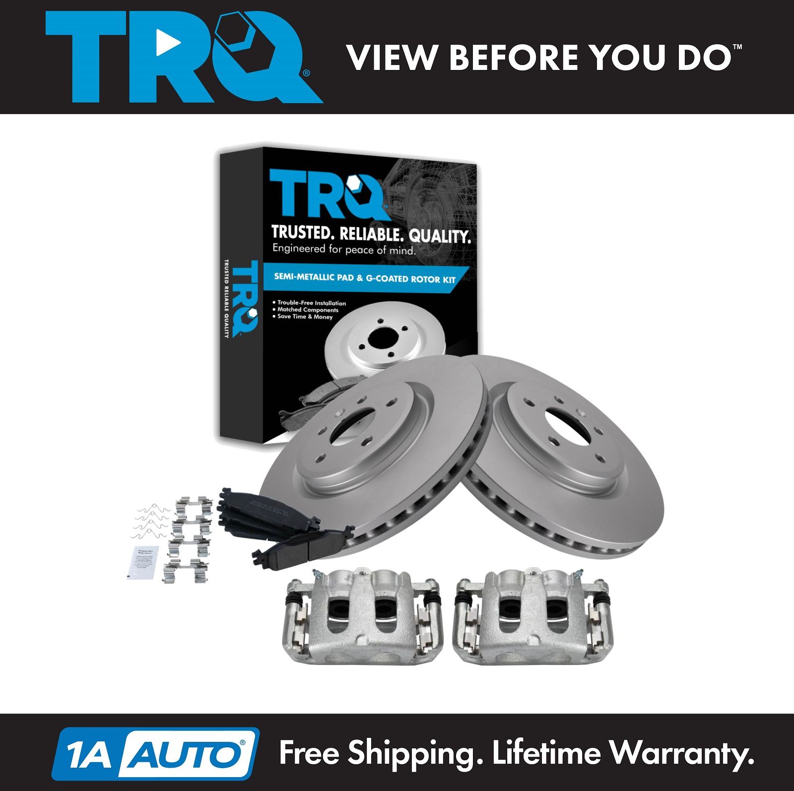 <b>Semi-Metallic Brake Pad & Rotor Kit</b>