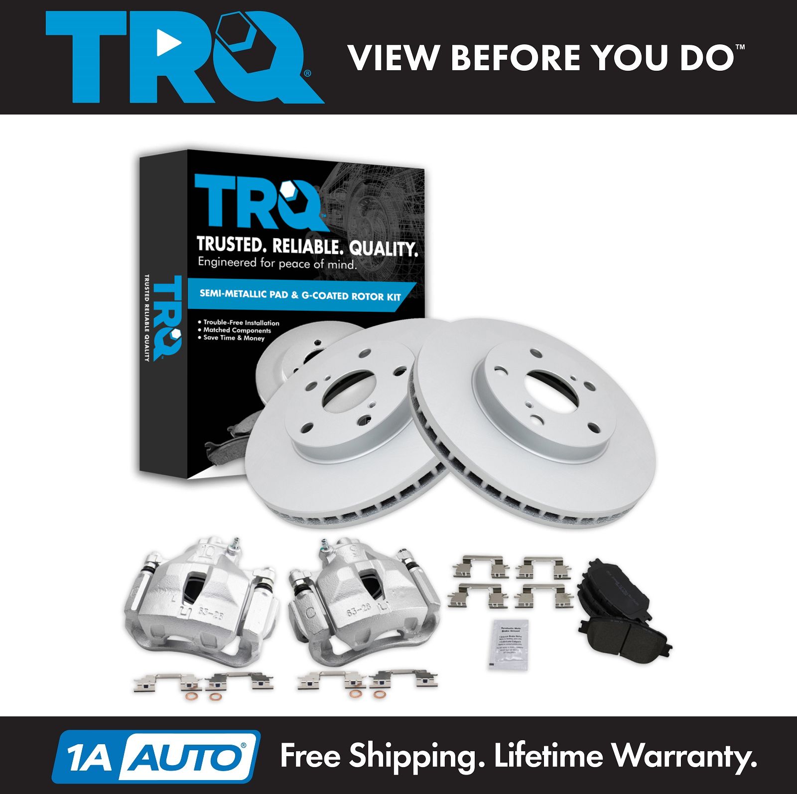 <b>Semi-Metallic Brake Pad & Rotor Kit</b>
