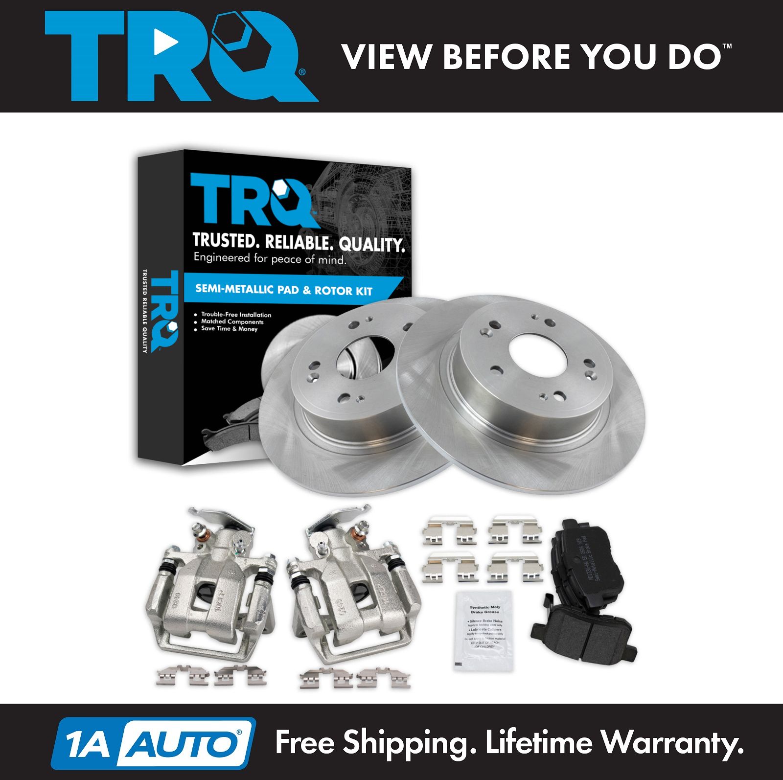 <b>Semi-Metallic Brake Pad & Rotor Kit</b>