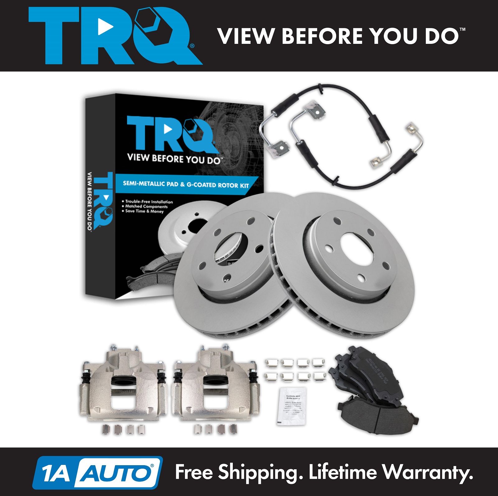 <b>Semi-Metallic Brake Pad & Rotor Kit</b>
