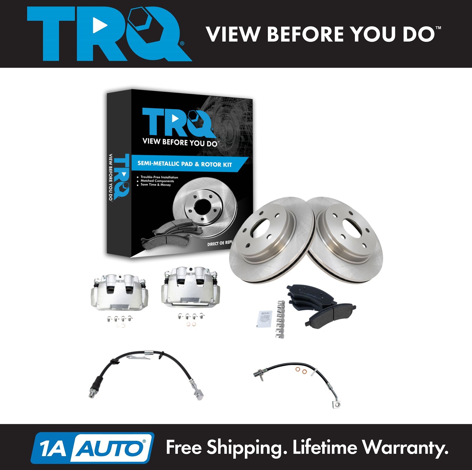 <b>Semi-Metallic Brake Pad & Rotor Kit</b>