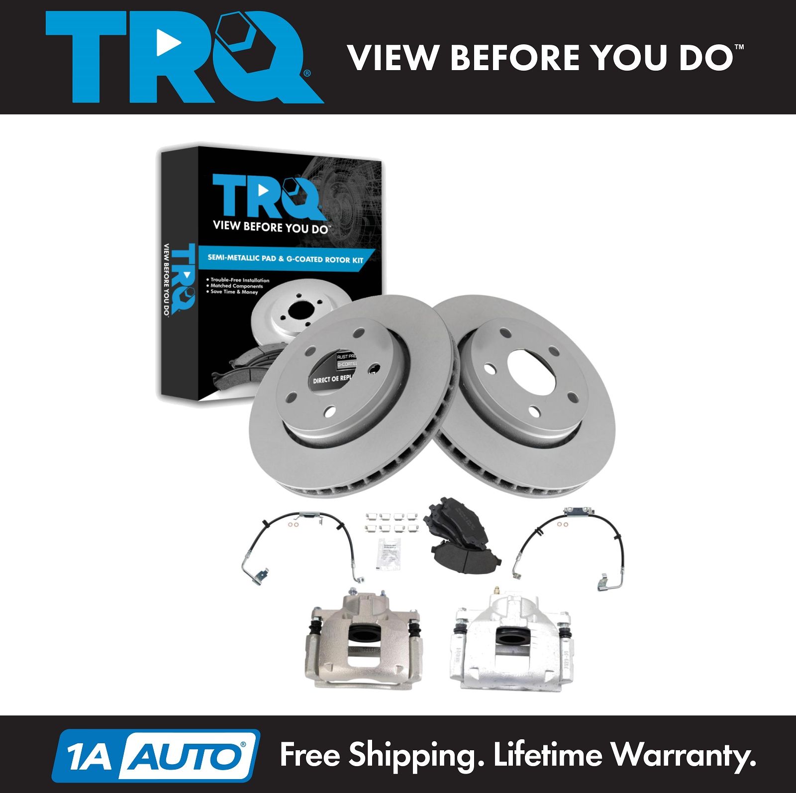 <b>Semi-Metallic Brake Pad & Rotor Kit</b>