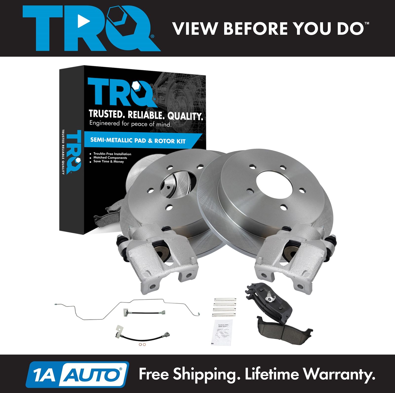 <b>Semi-Metallic Brake Pad & Rotor Kit</b>