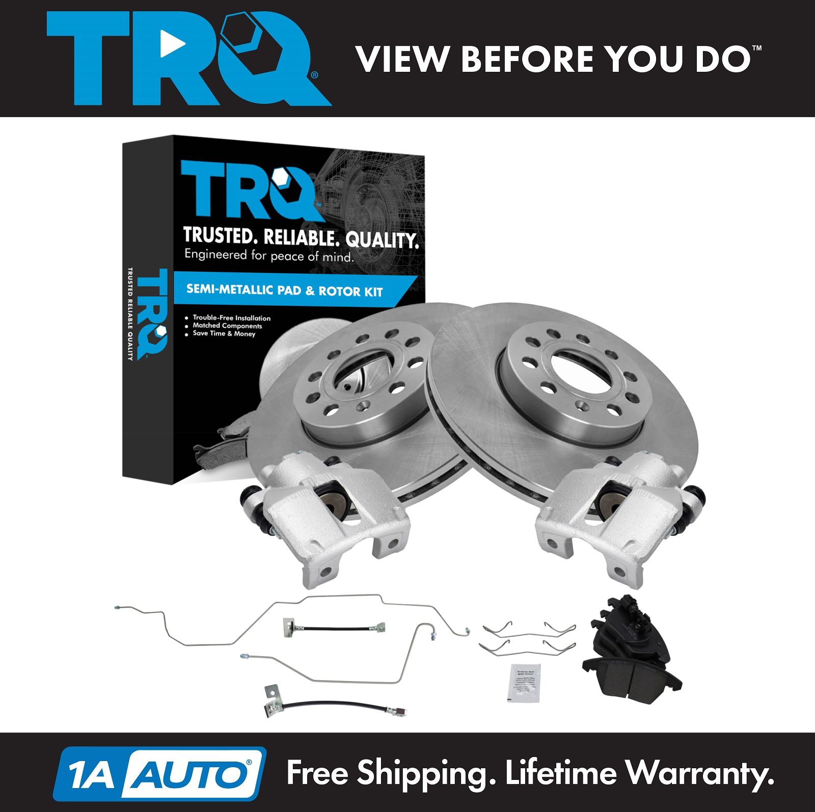 <b>Semi-Metallic Brake Pad & Rotor Kit</b>